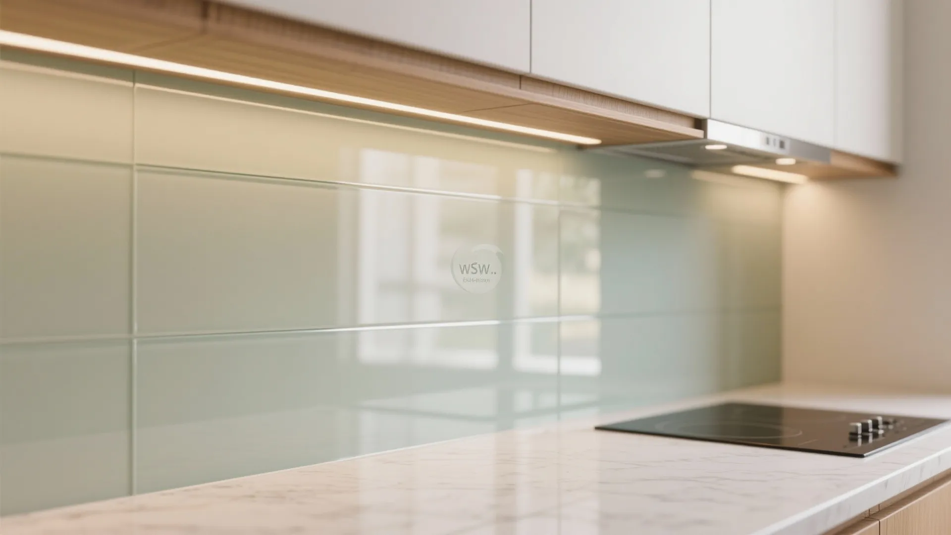 Glass Backsplash and Soft Reflections