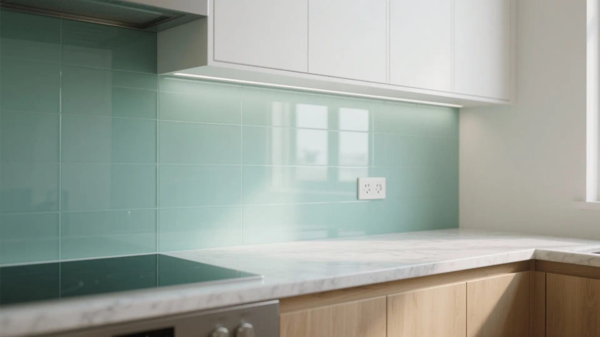 Reflective Surfaces: Glass Backsplash and Light-Bouncing Tricks