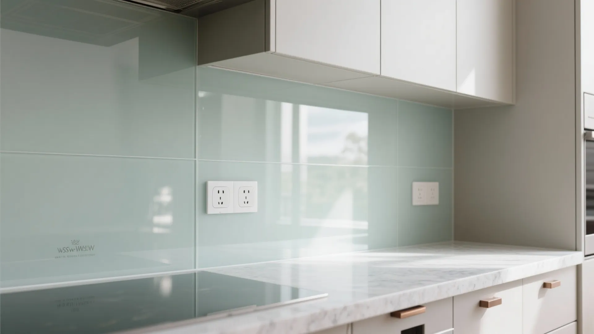 Glass Backsplash for Light and Easy Cleaning