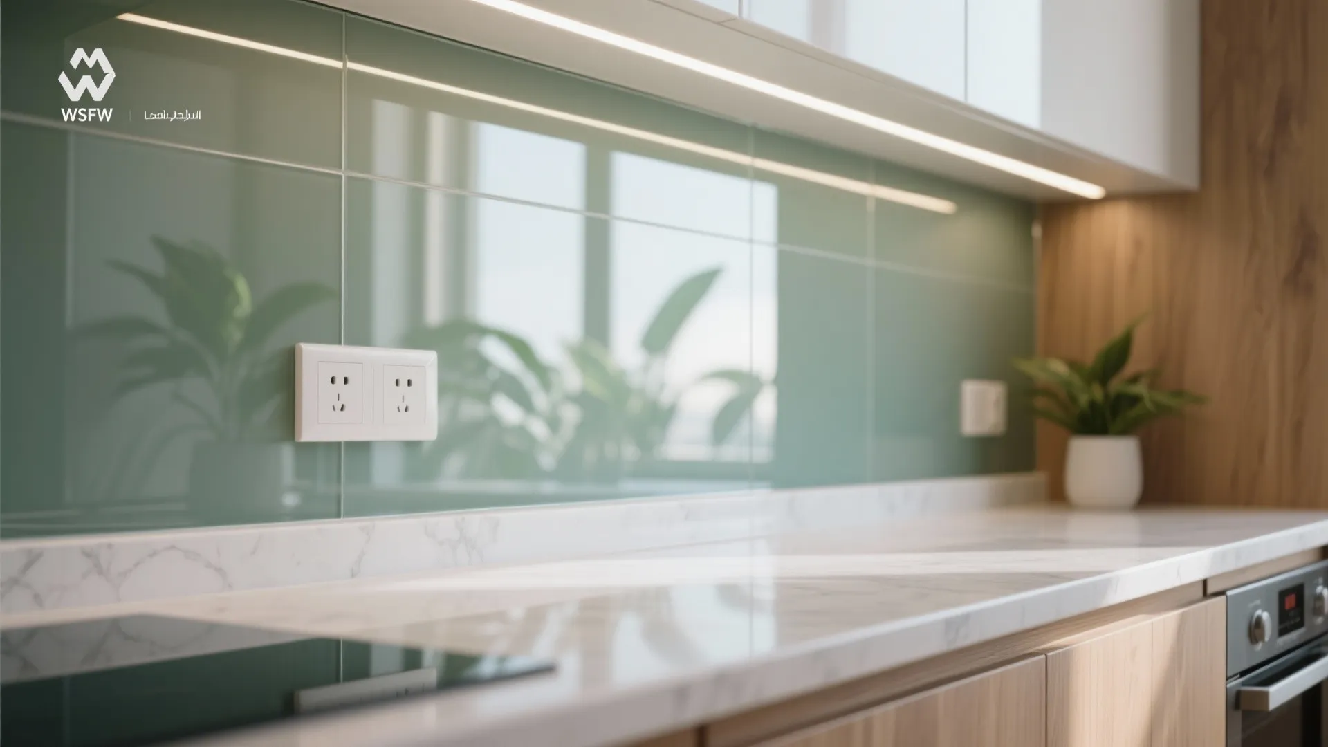 3) Mirror or glass backsplash and reflective layers to bounce light