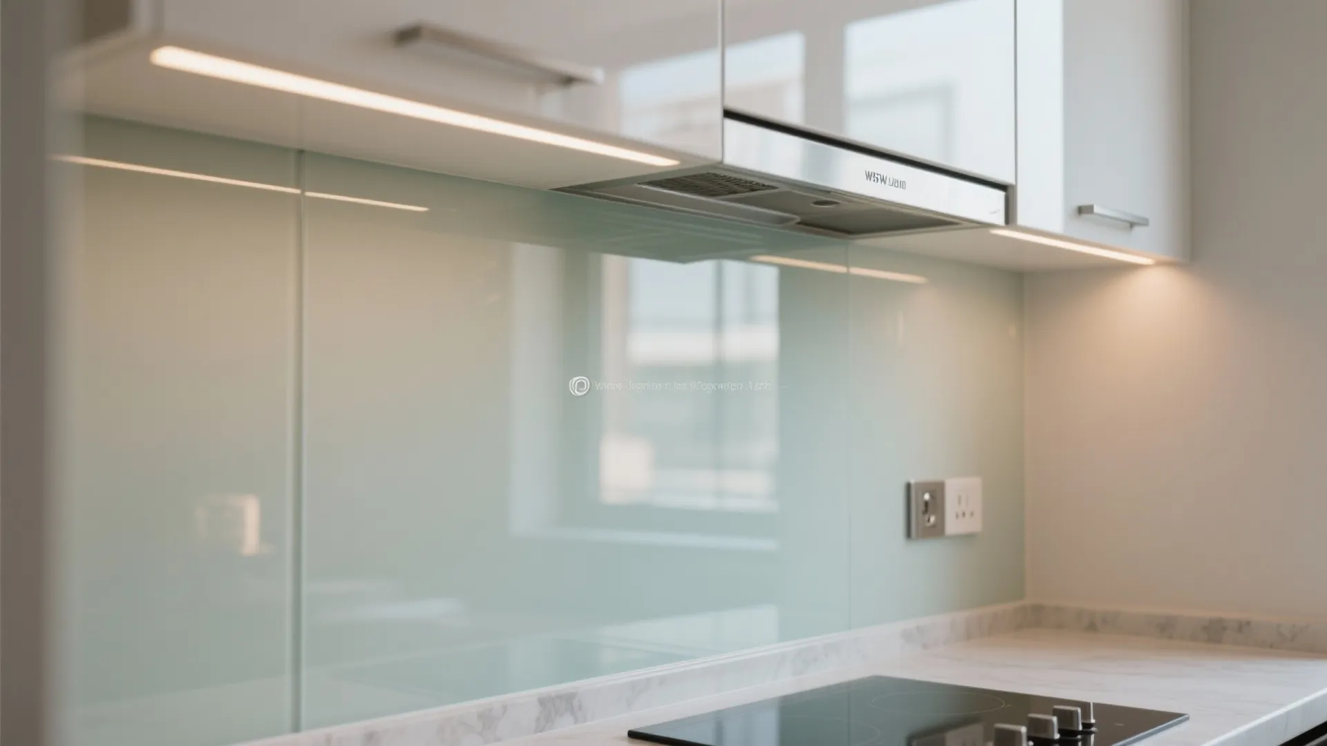 Glass Backsplash and Light-Reflective Surfaces