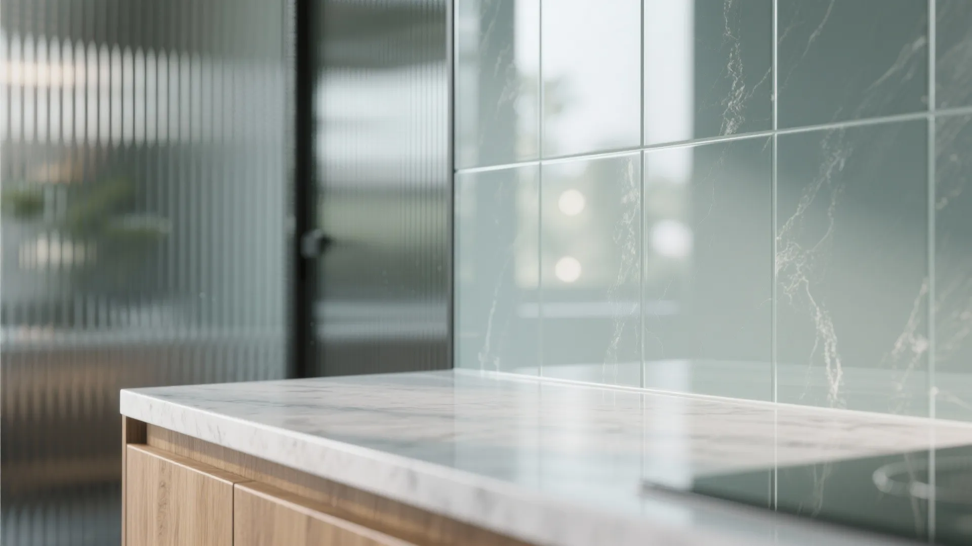 Glass Backsplash & Light-Pass Partitions