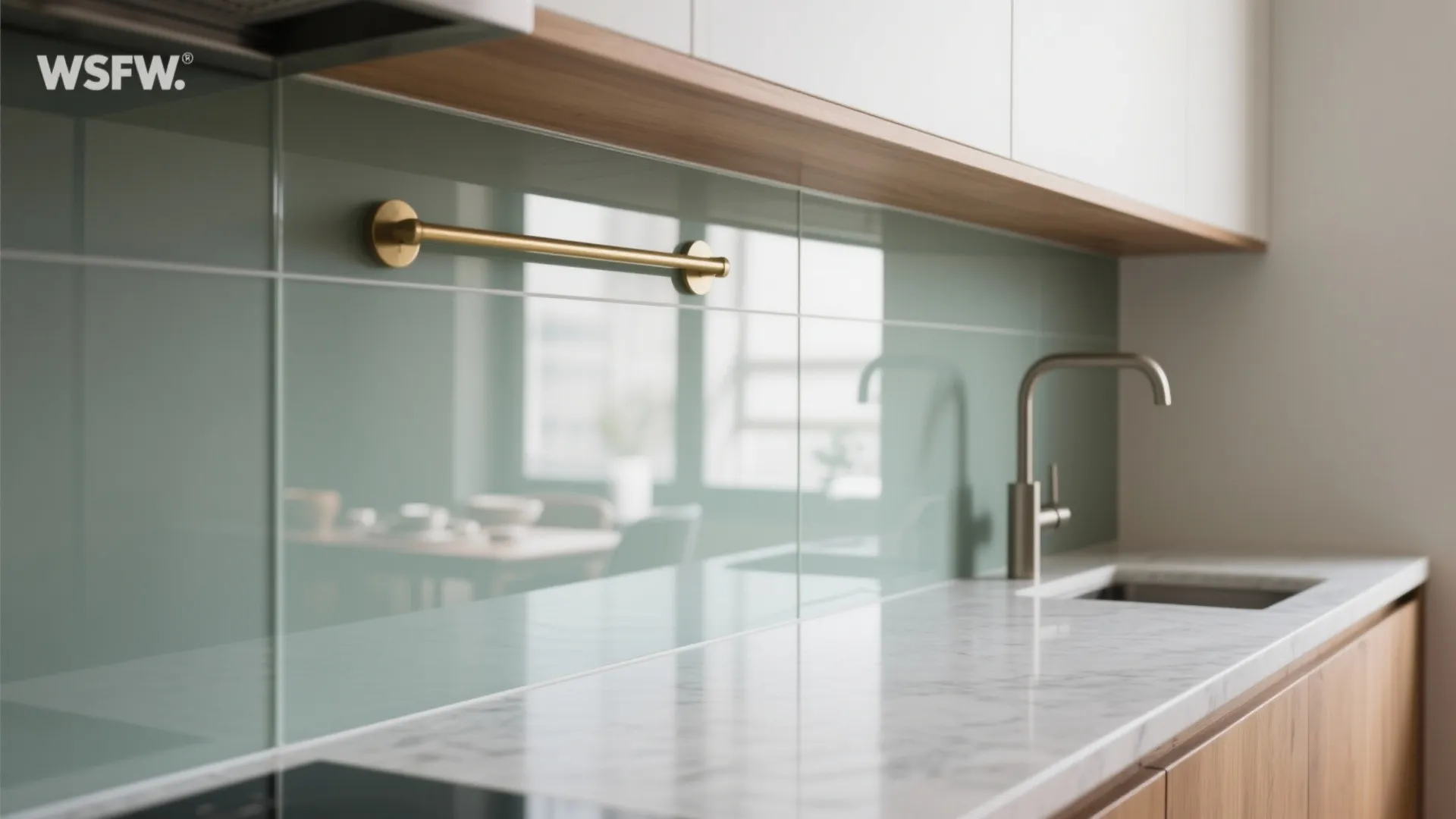 Glass Backsplash and Clear Sightlines