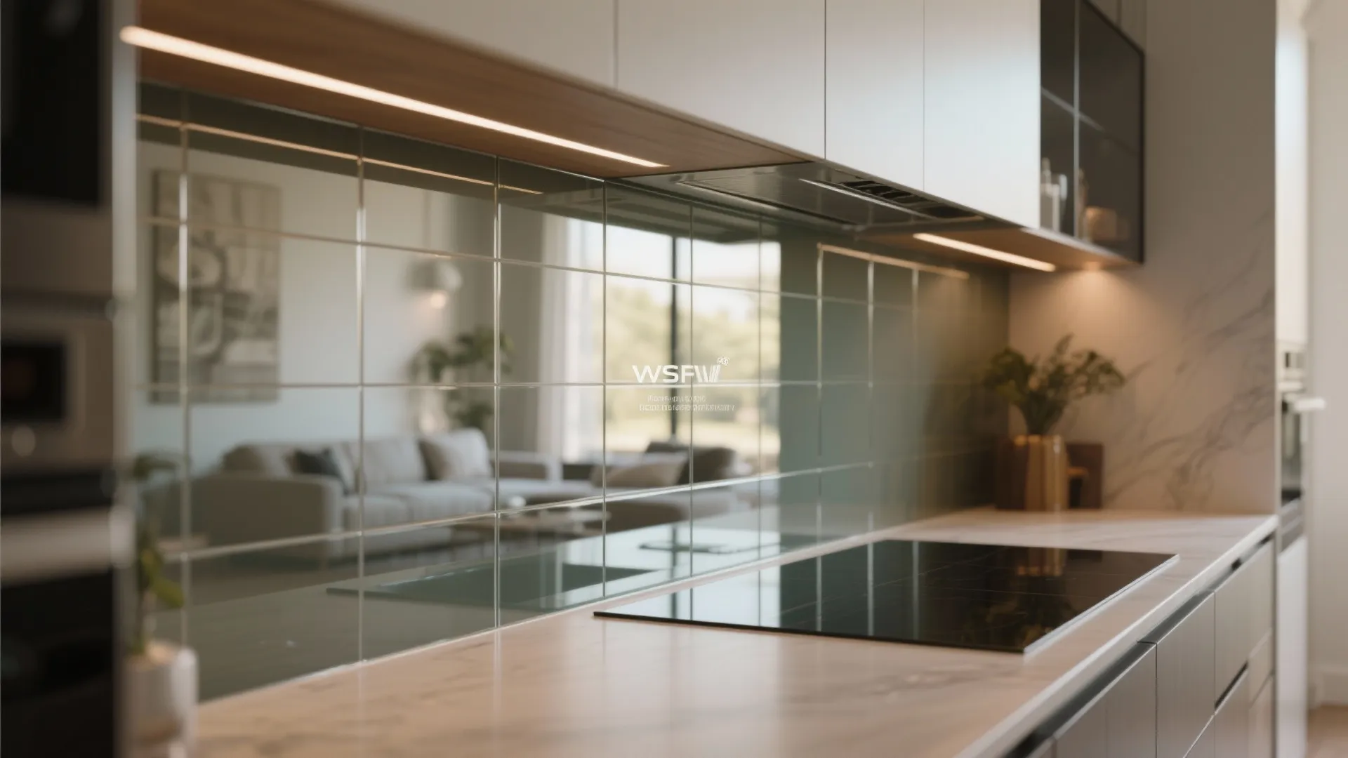 2. Glass Backsplash for Transparency