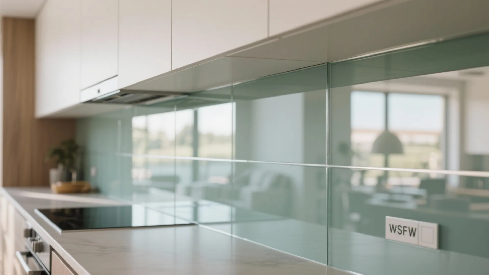 2. Glass Backsplash for Openness