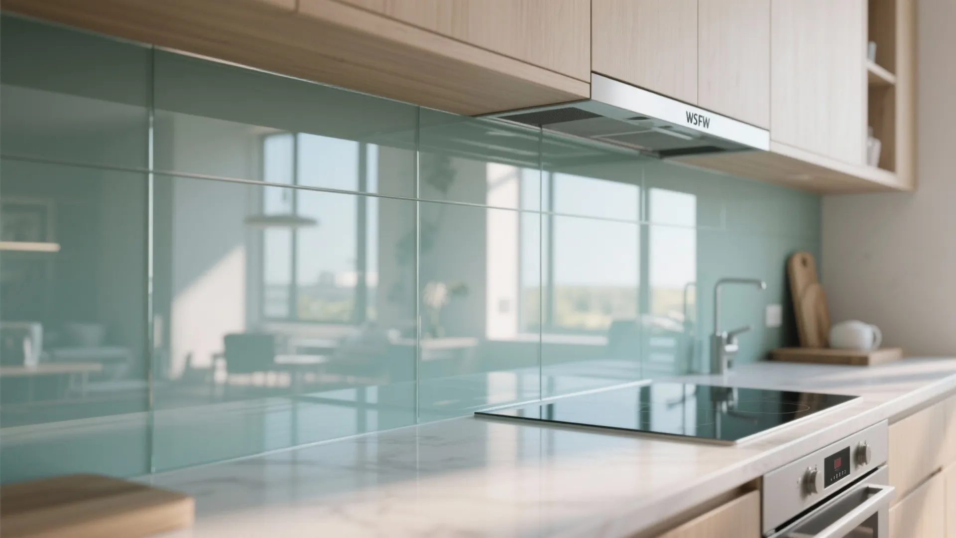 Glass Backsplash for Openness