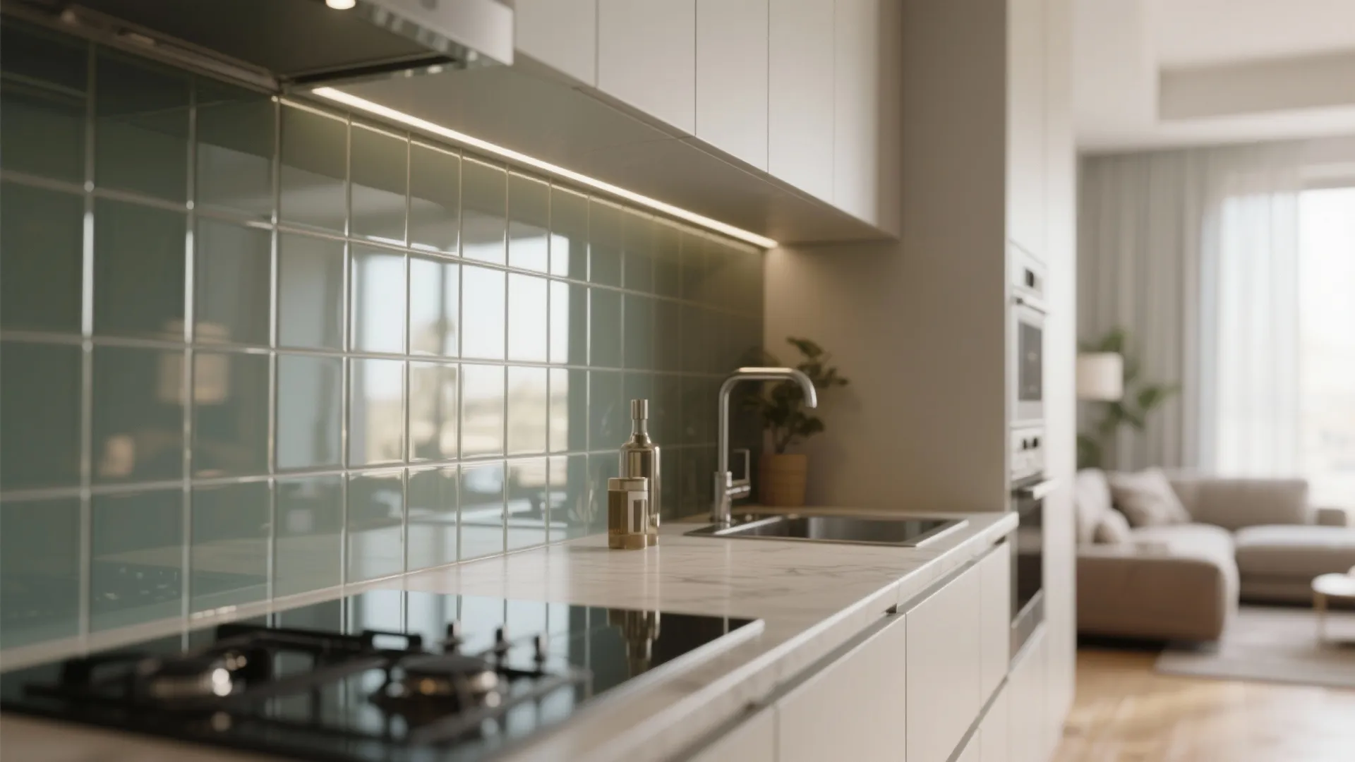 2. Glass Backsplash Brilliance