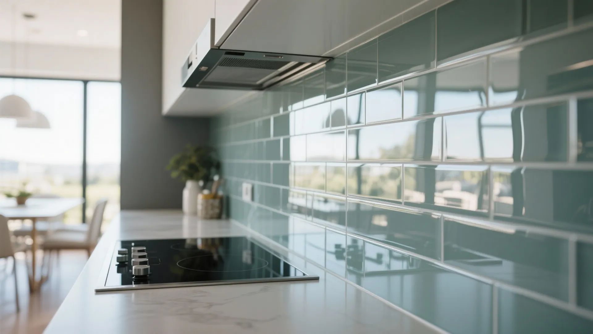 Glass Backsplash for Light Reflection