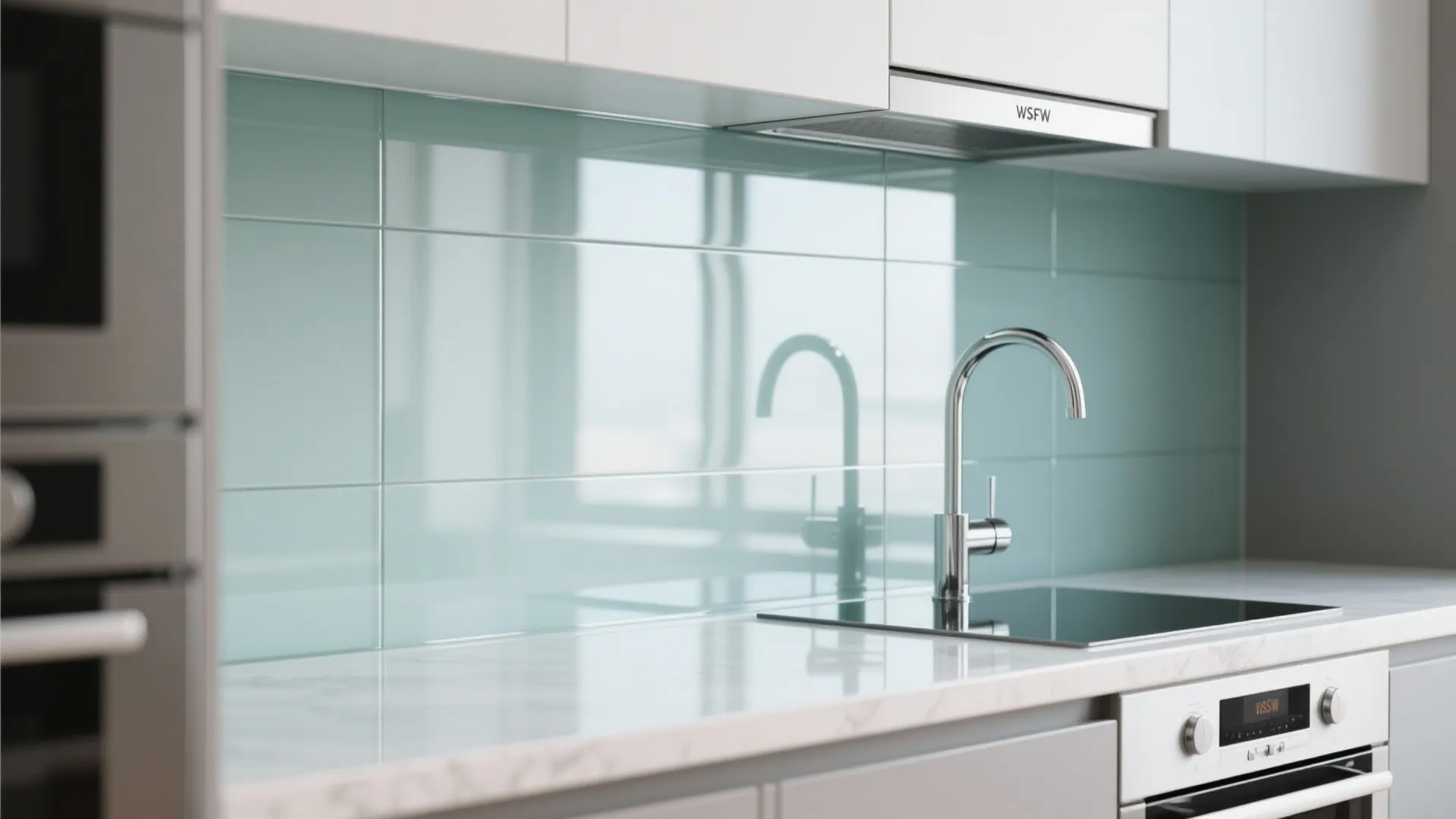 Glass Backsplash for Openness