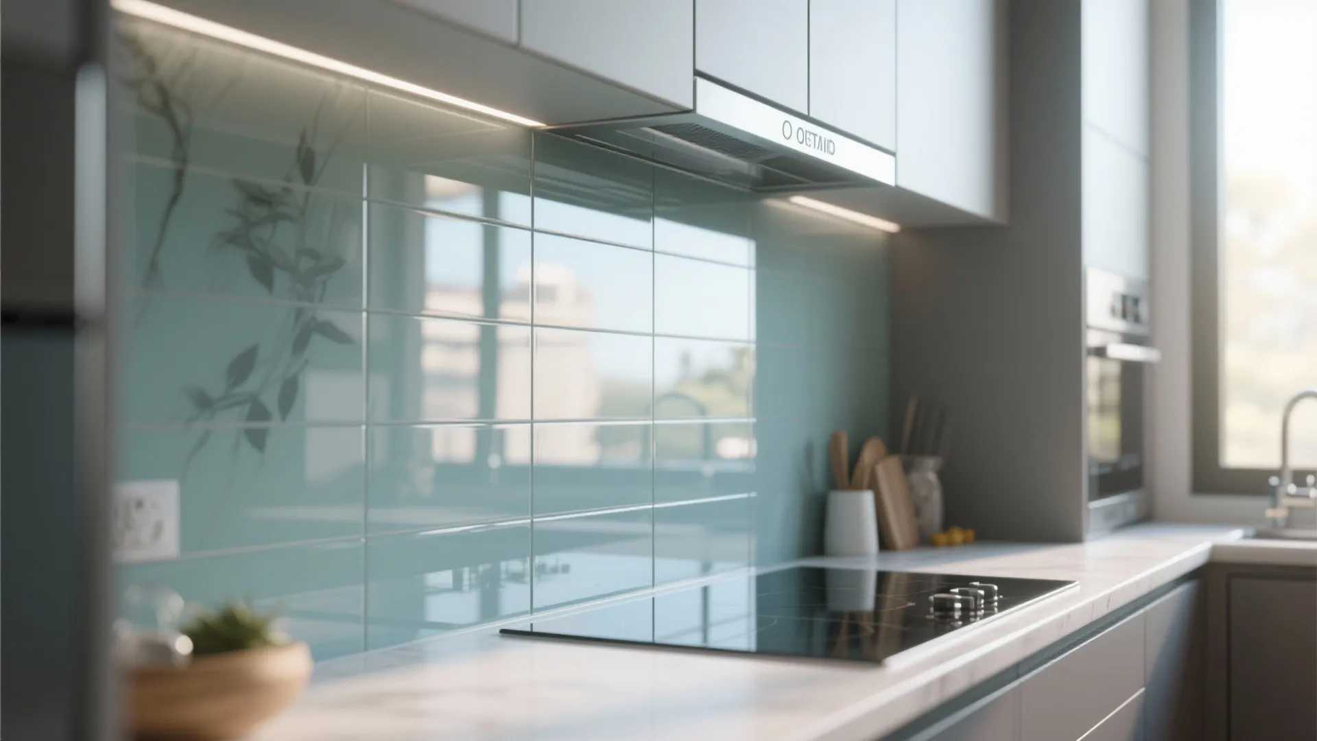 Glass Backsplash for Openness