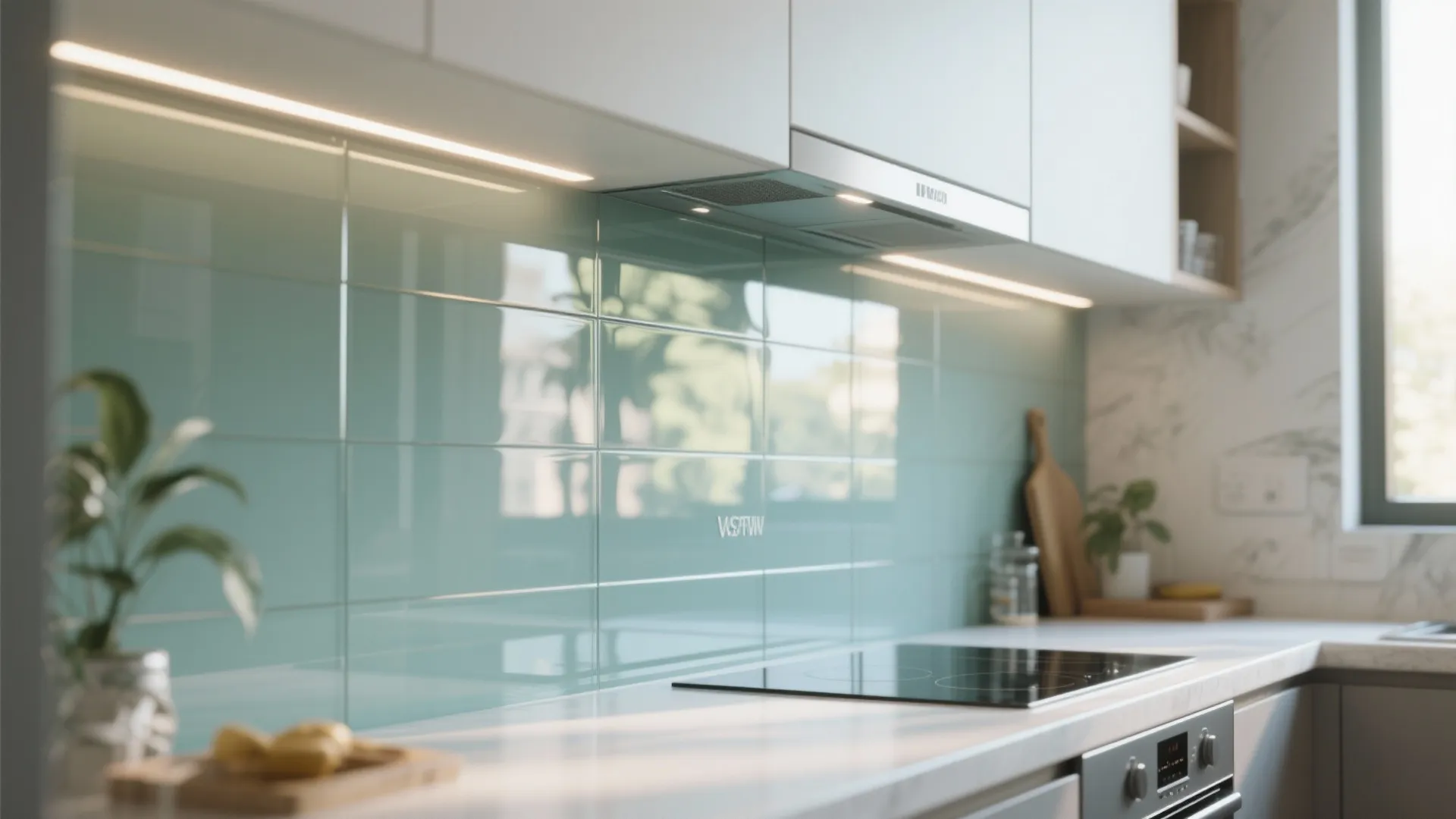 Glass Backsplash for Openness