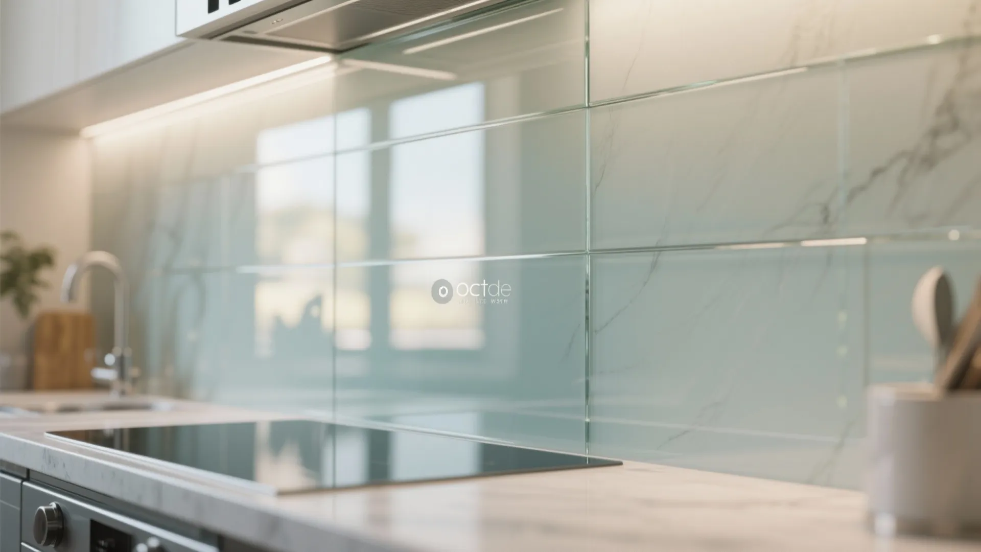Glass Backsplash for Openness
