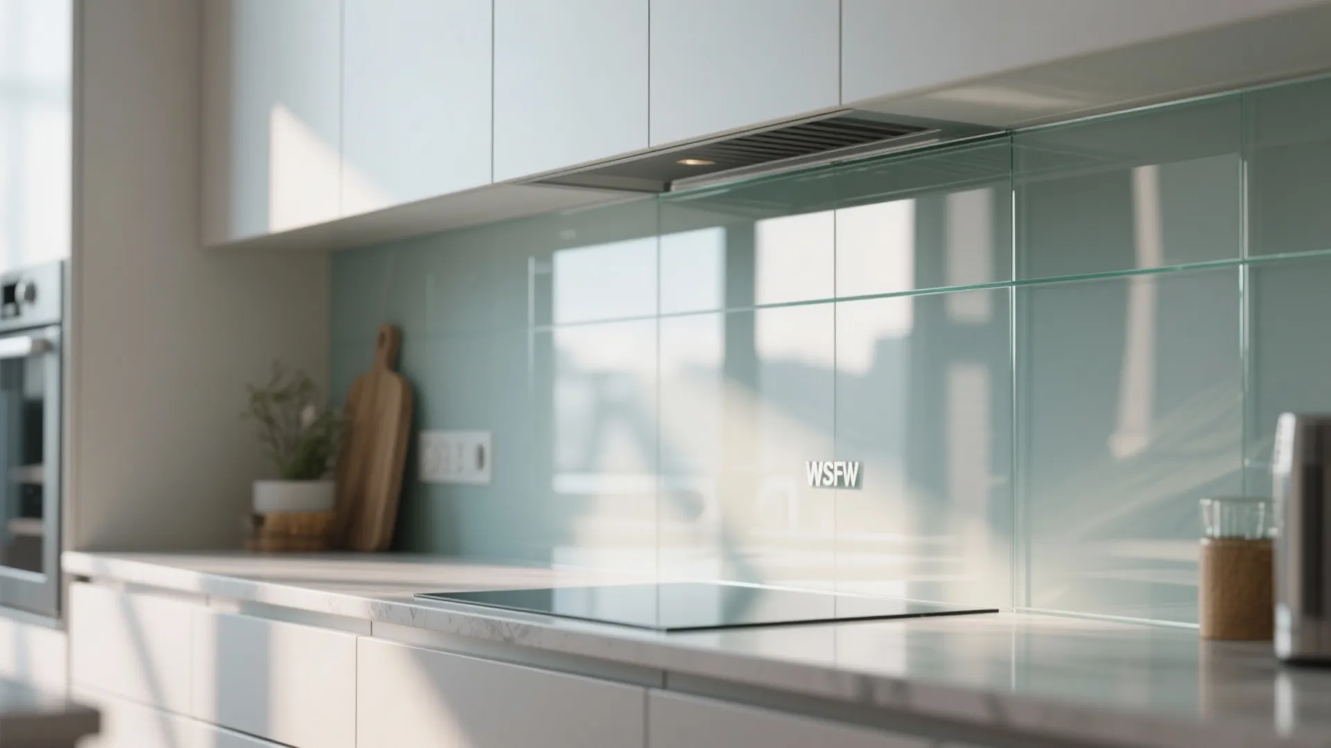 Glass Backsplash for Openness