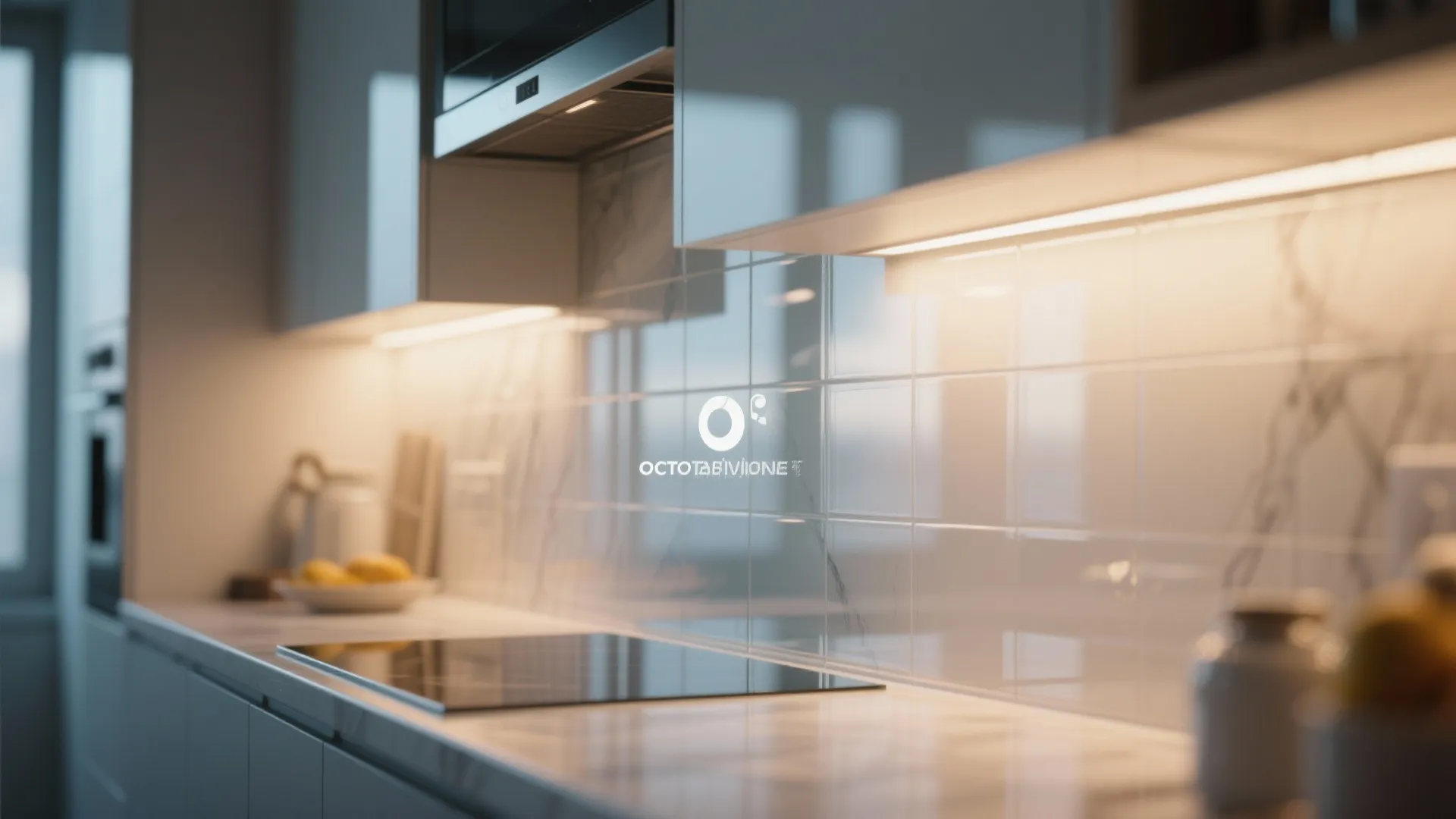 Transparent Glass Backsplash
