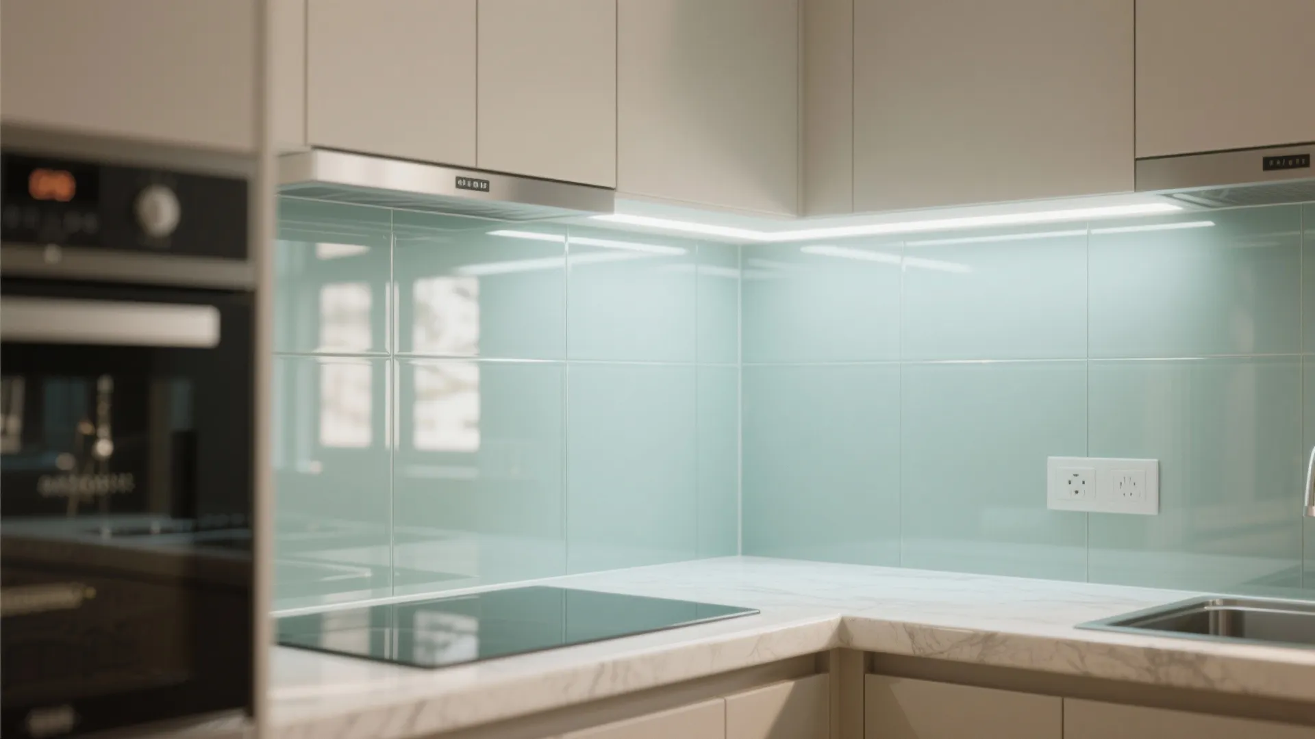 Glass Backsplash for Openness