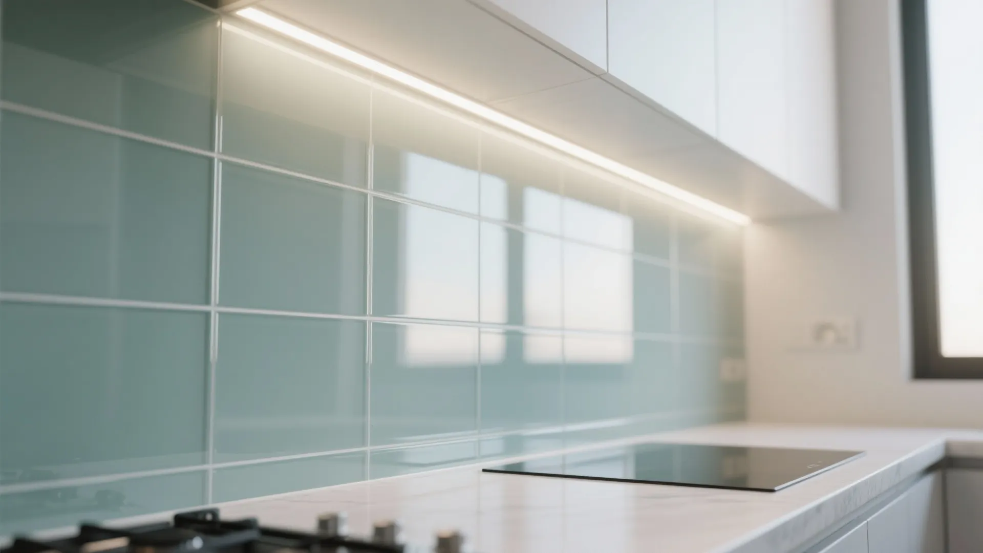 Glass Backsplash for Transparency