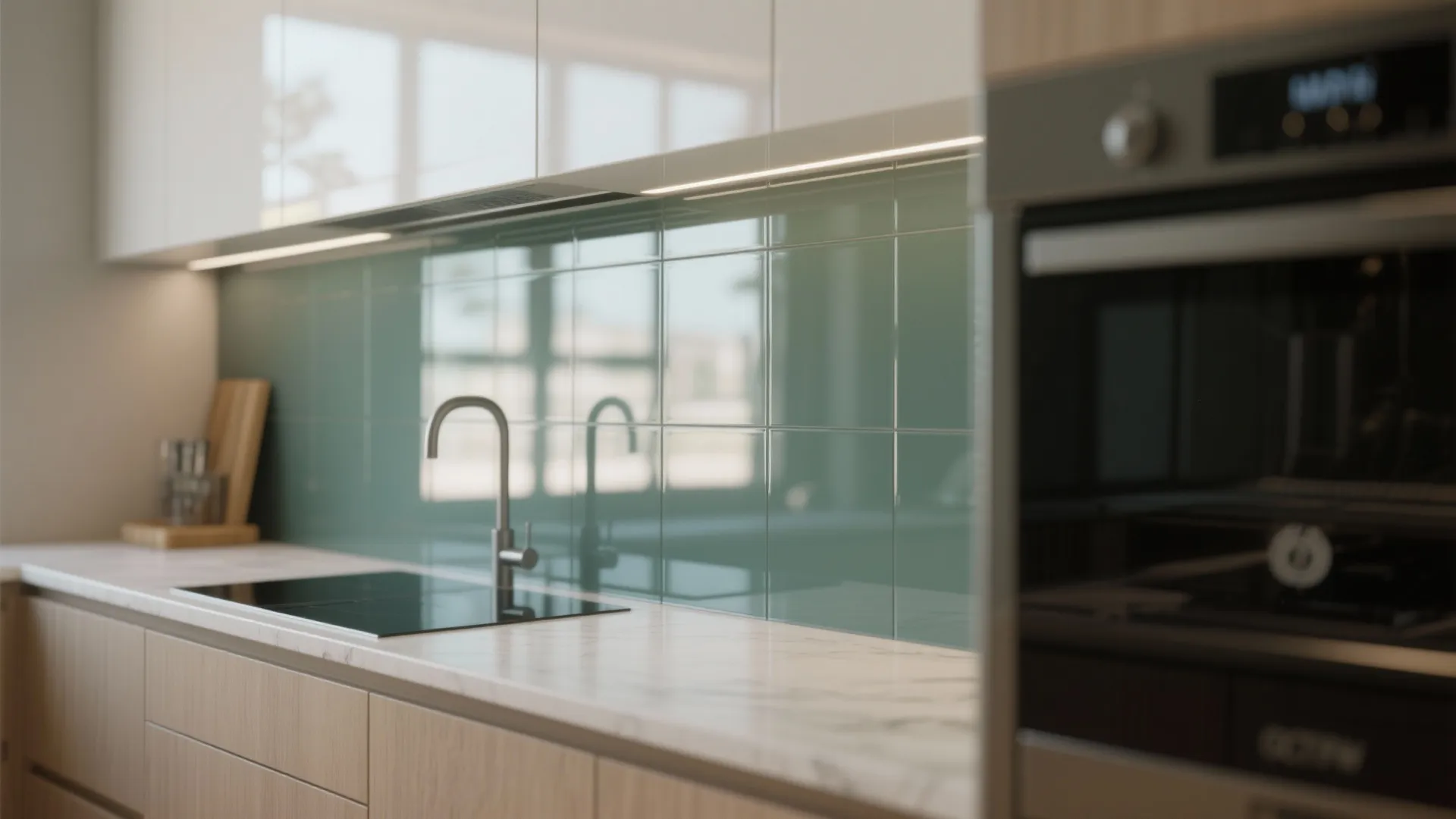 Glass Backsplash for Openness