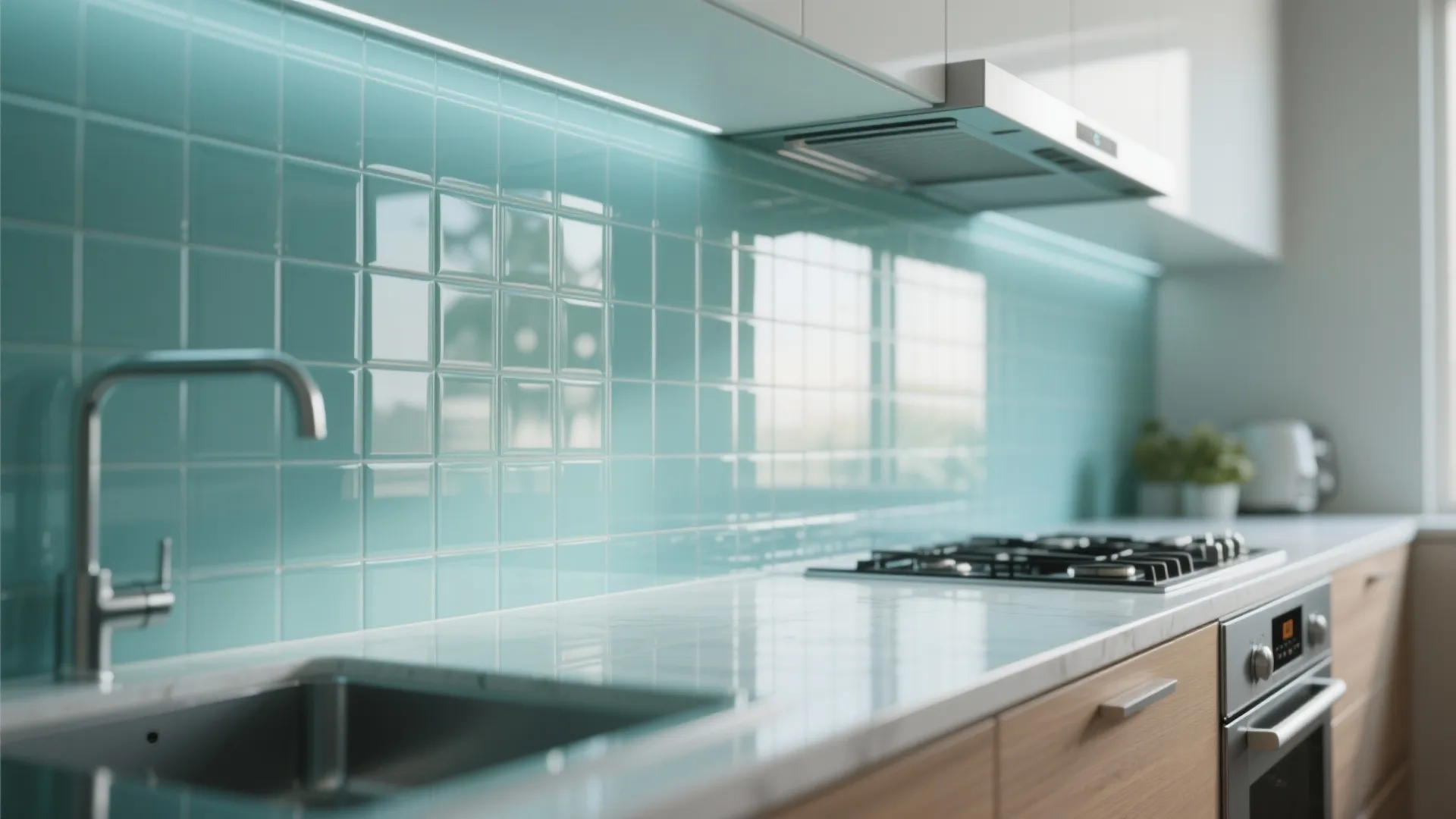 Glass Backsplash for Openness