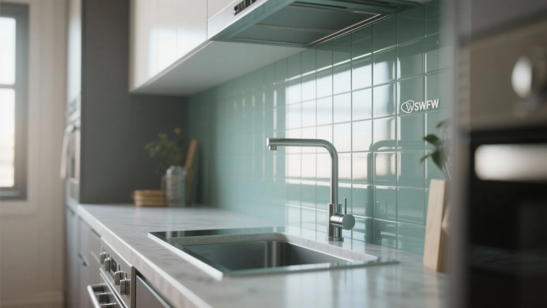 Glass Backsplash for Openness