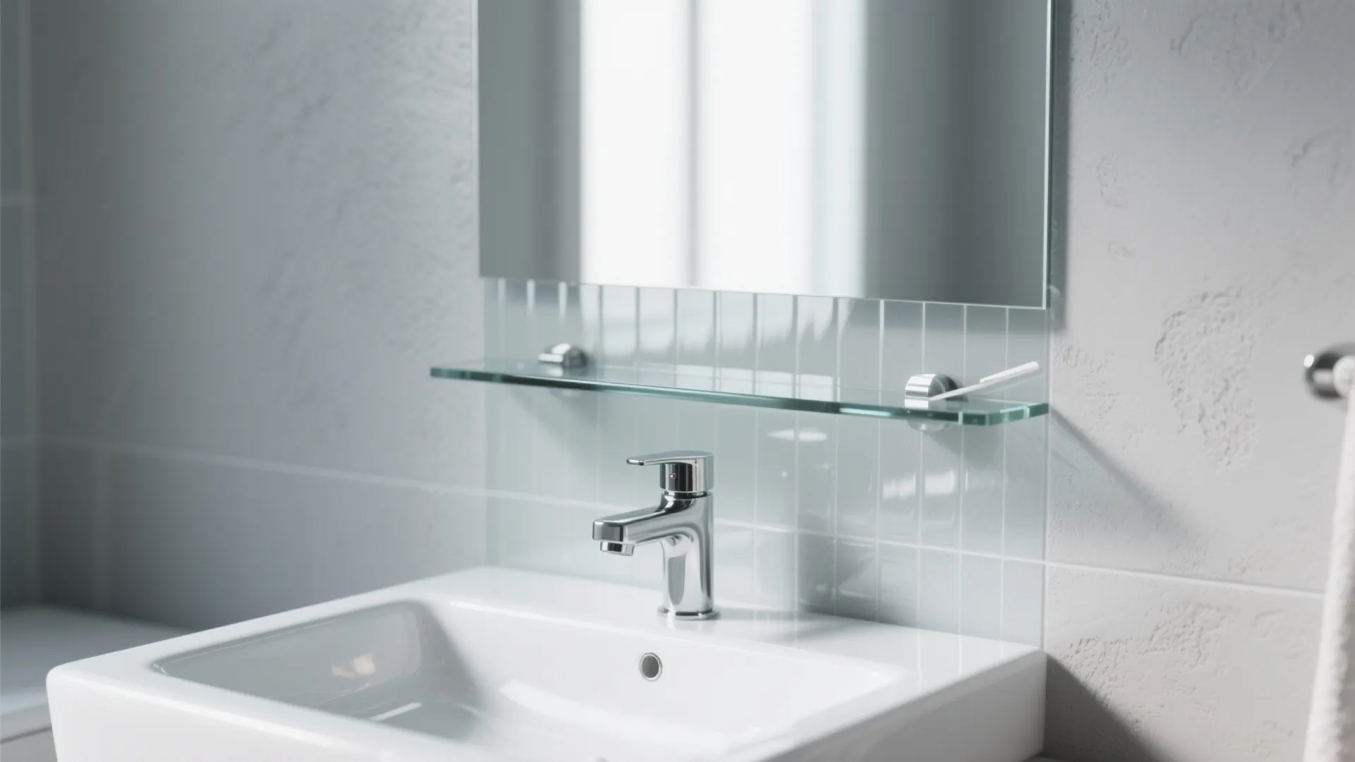 Glass Backsplash for a Brighter Bath