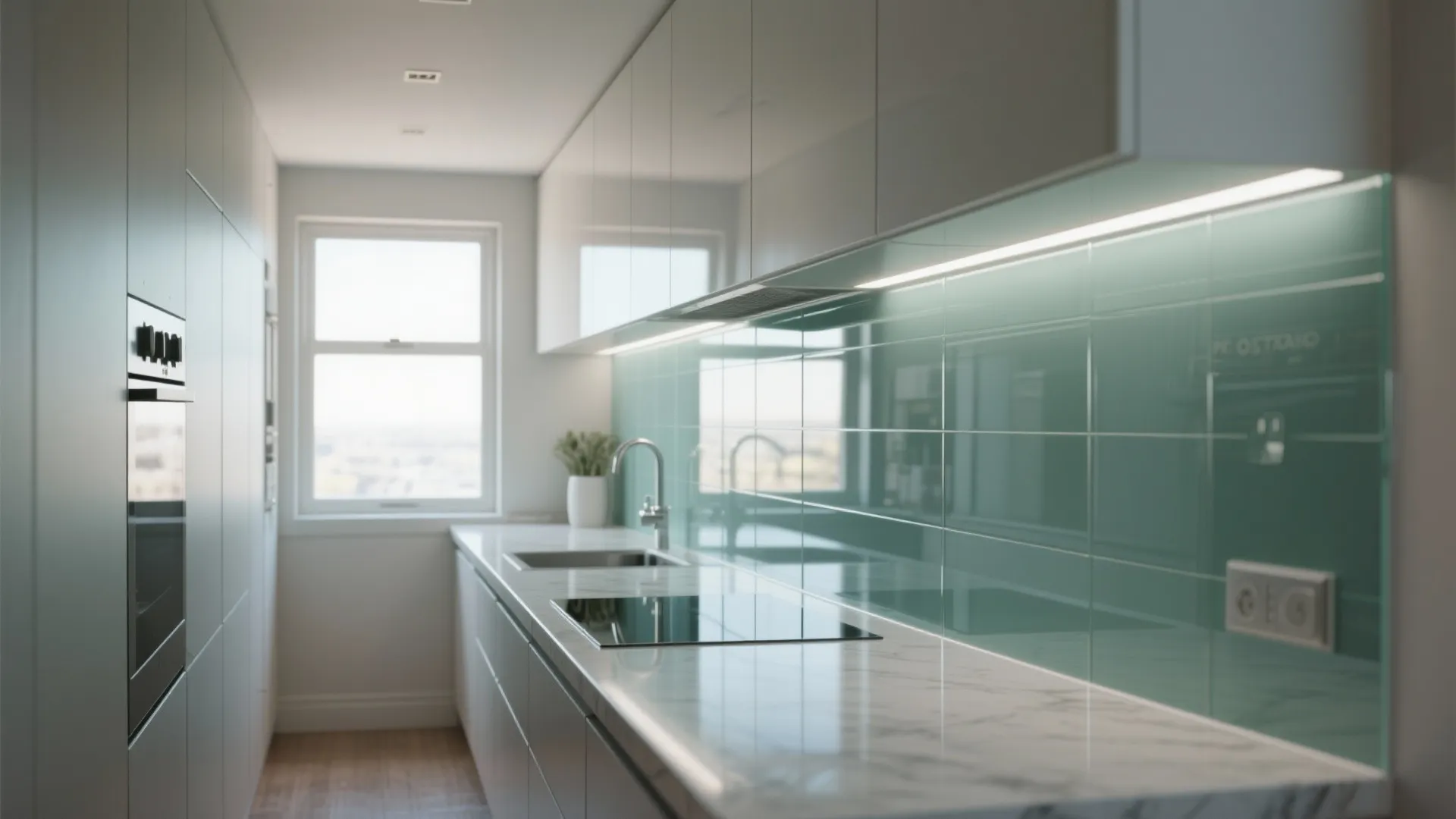 Glass Backsplash for Openness