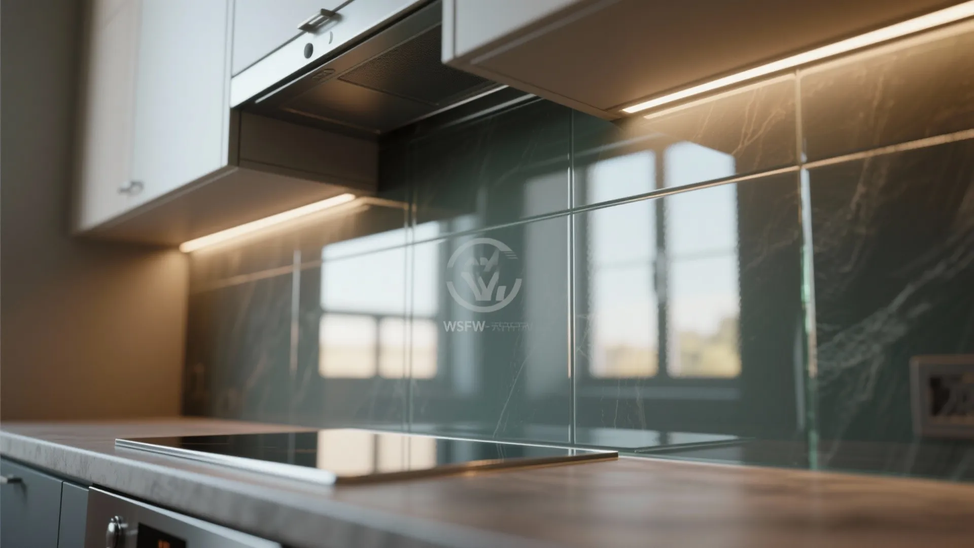 Glass Backsplash for Openness