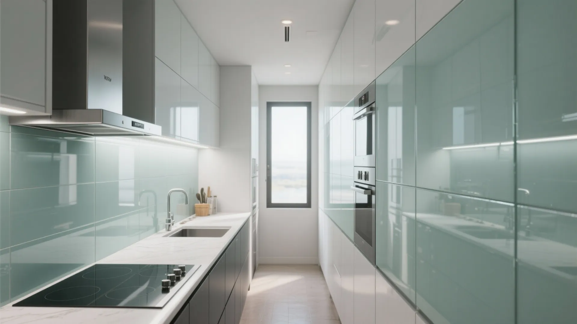 Glass Backsplash for Maximum Light