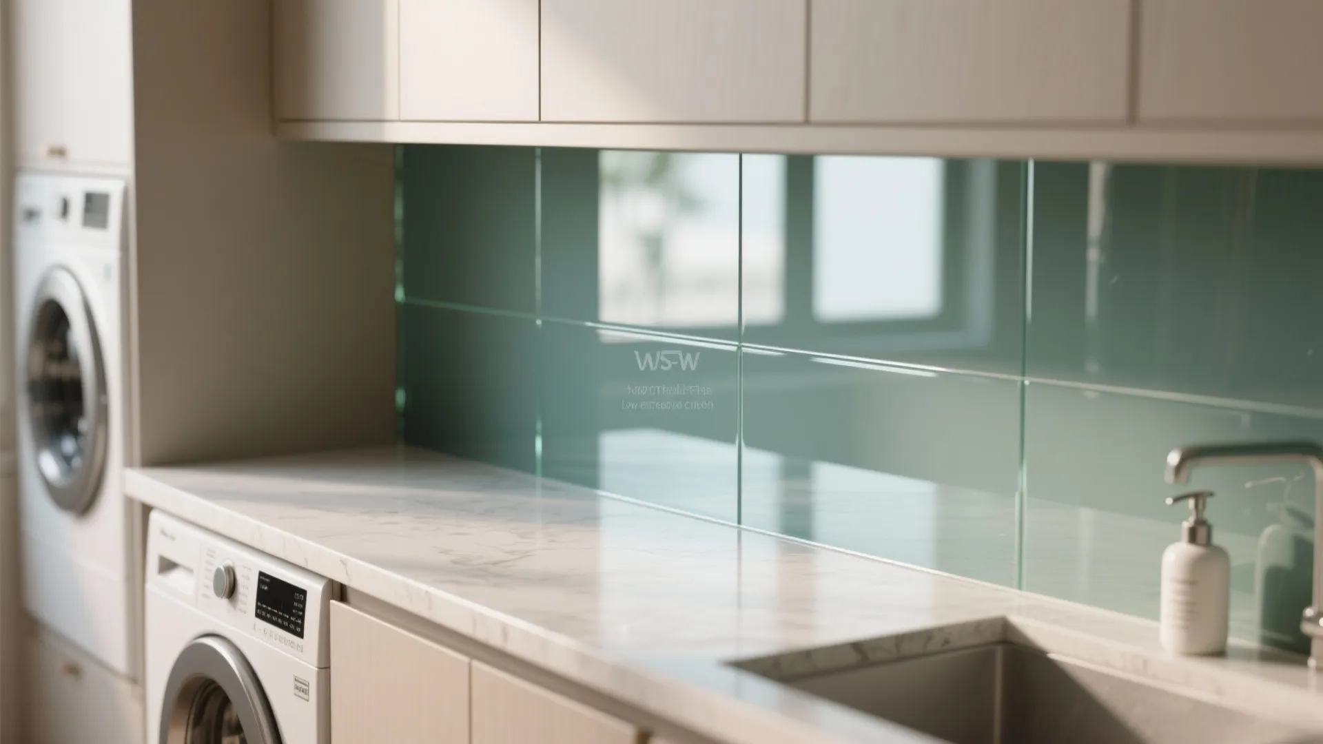 4. Glass Backsplash to Brighten and Protect