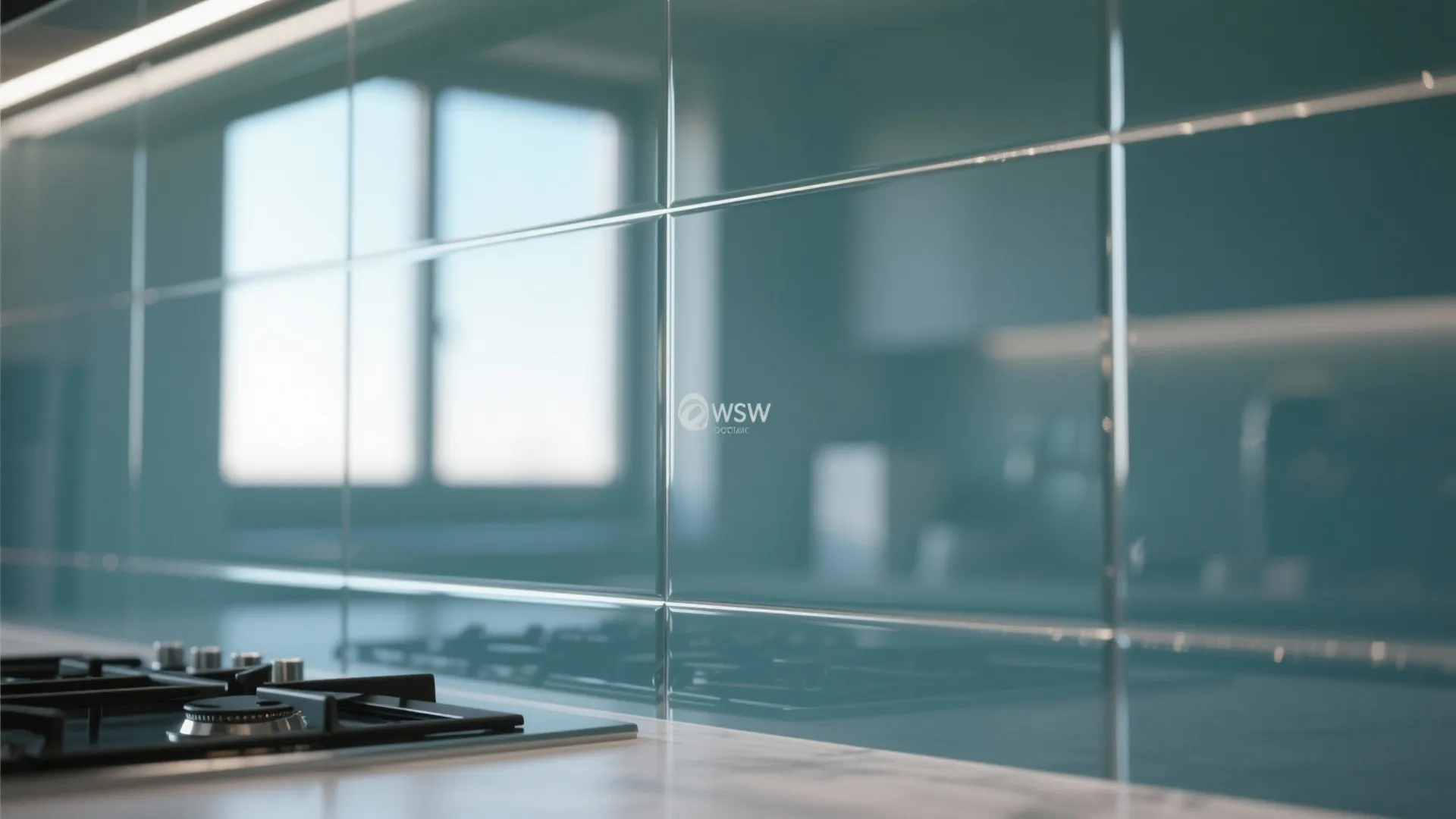 3. Glass Backsplash and Reflective Surfaces for Depth