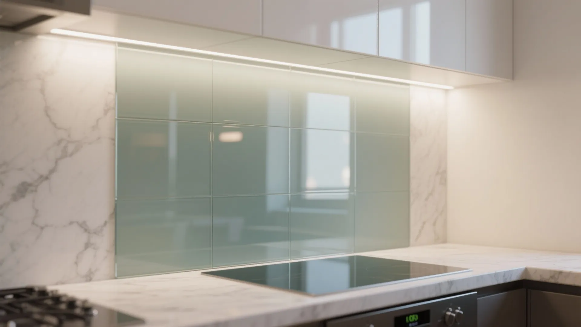 Glass Backsplash for Openness