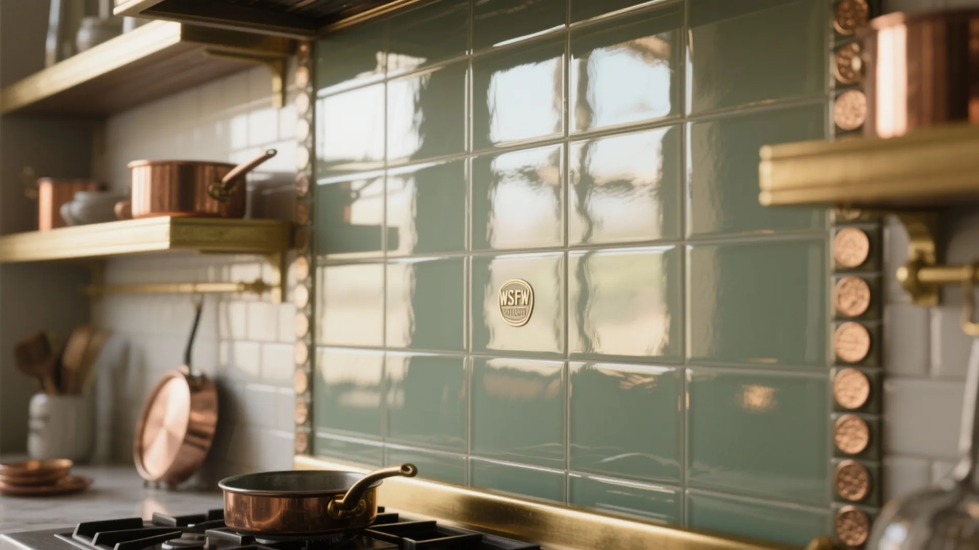 Glass Backsplash for Retro Shine