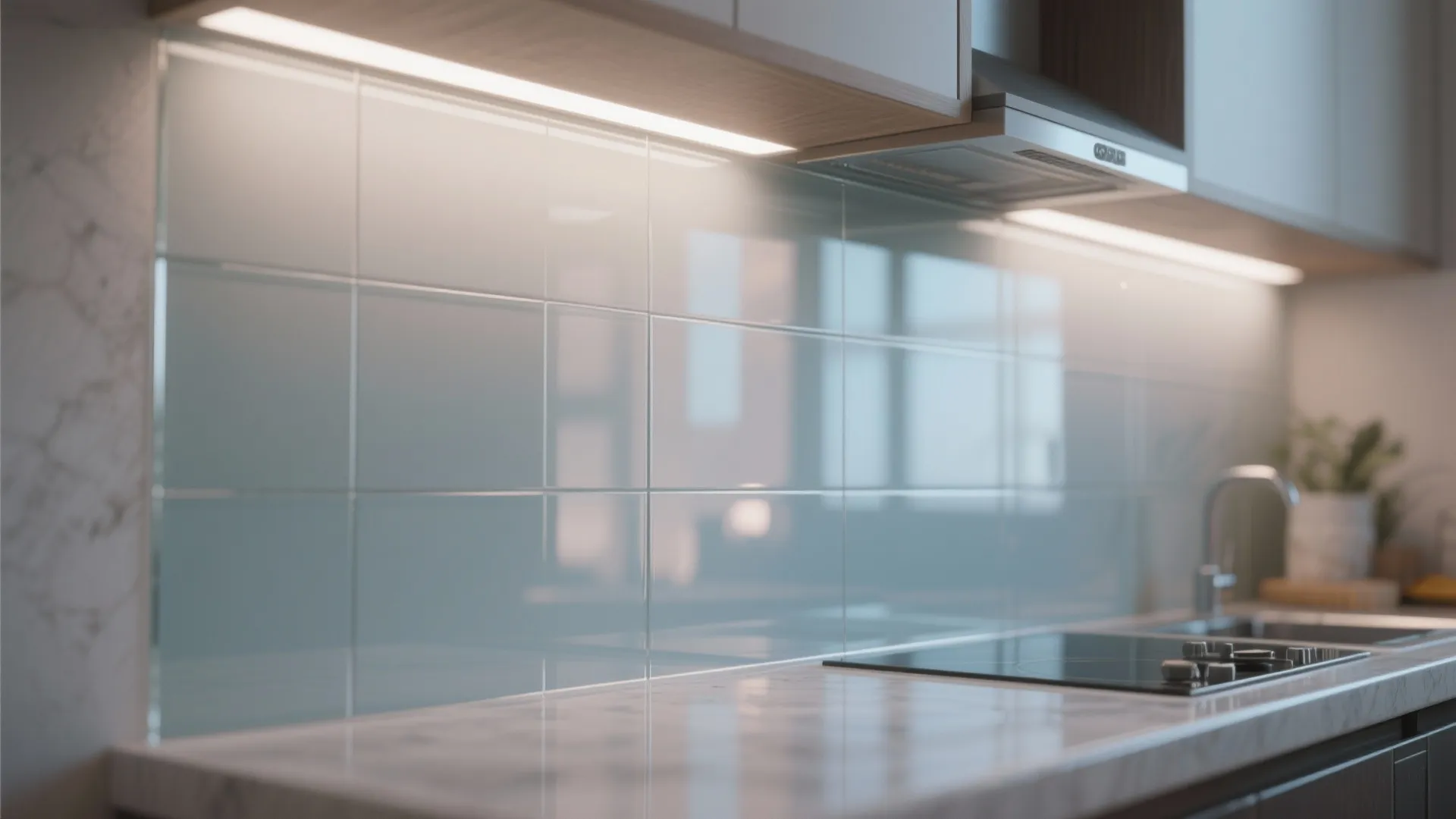 3. Glass backsplashes and visual permeability