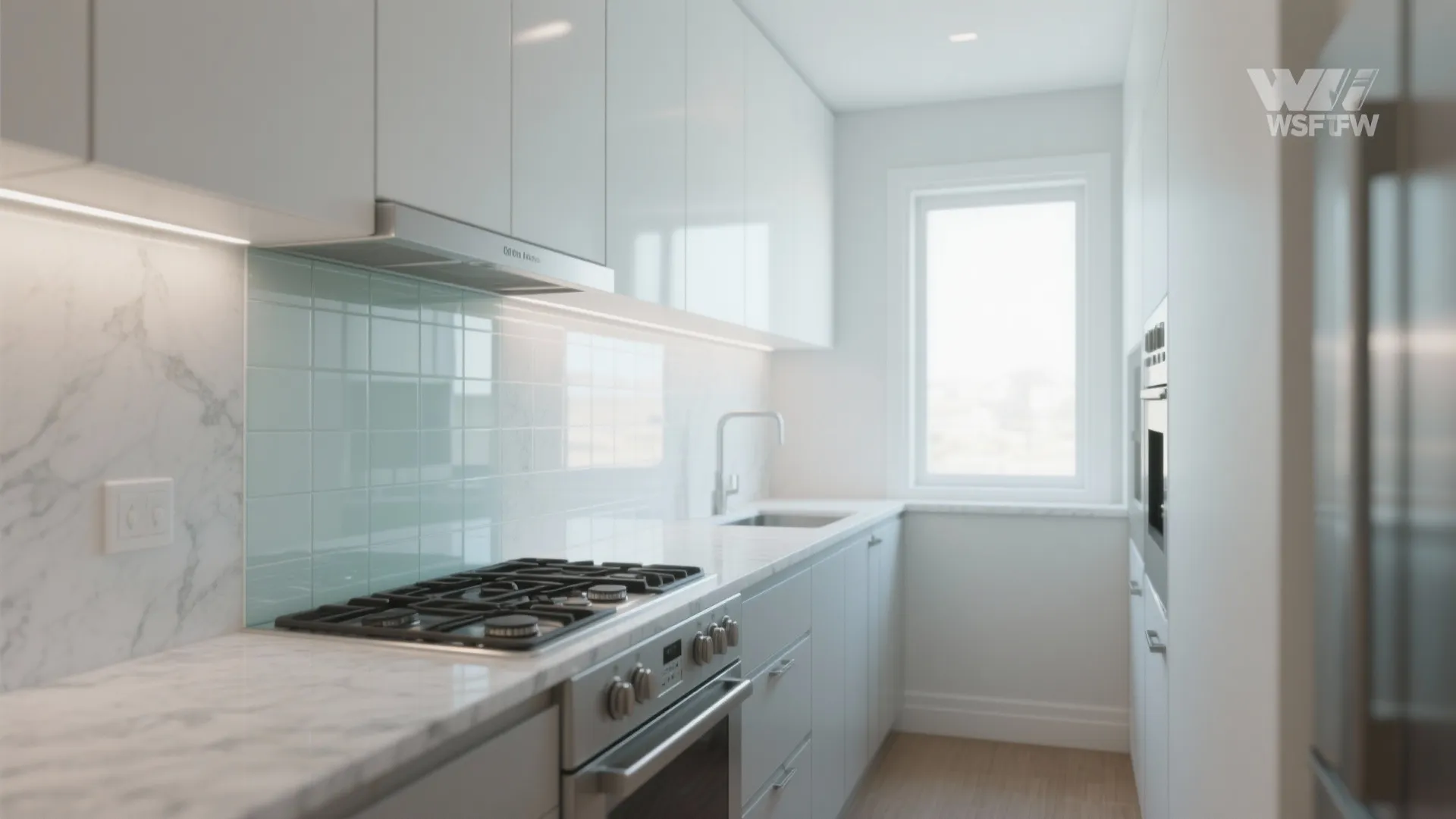 The Airy Clarity of a Glass Backsplash