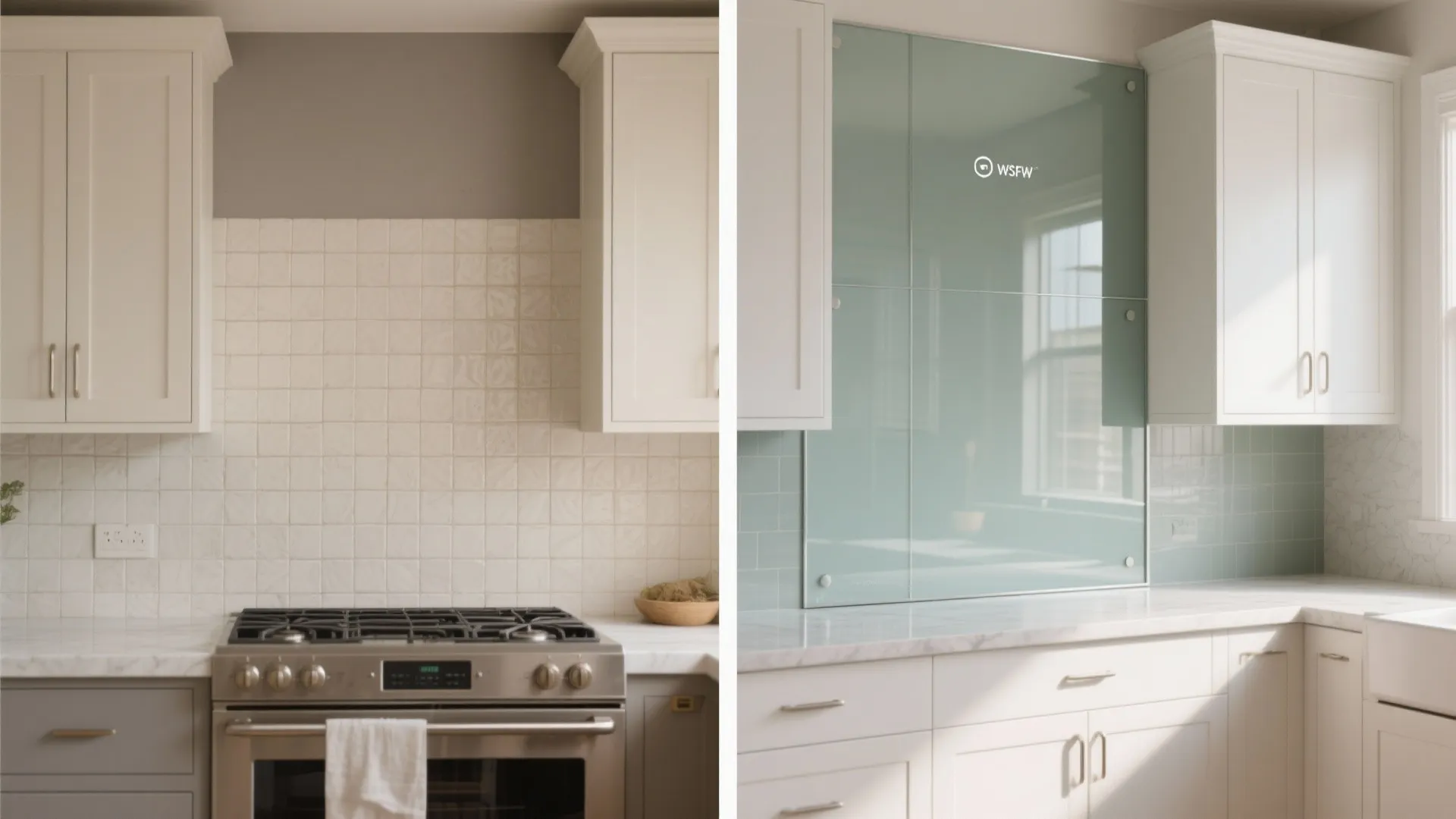 Glass Backsplash for Openness