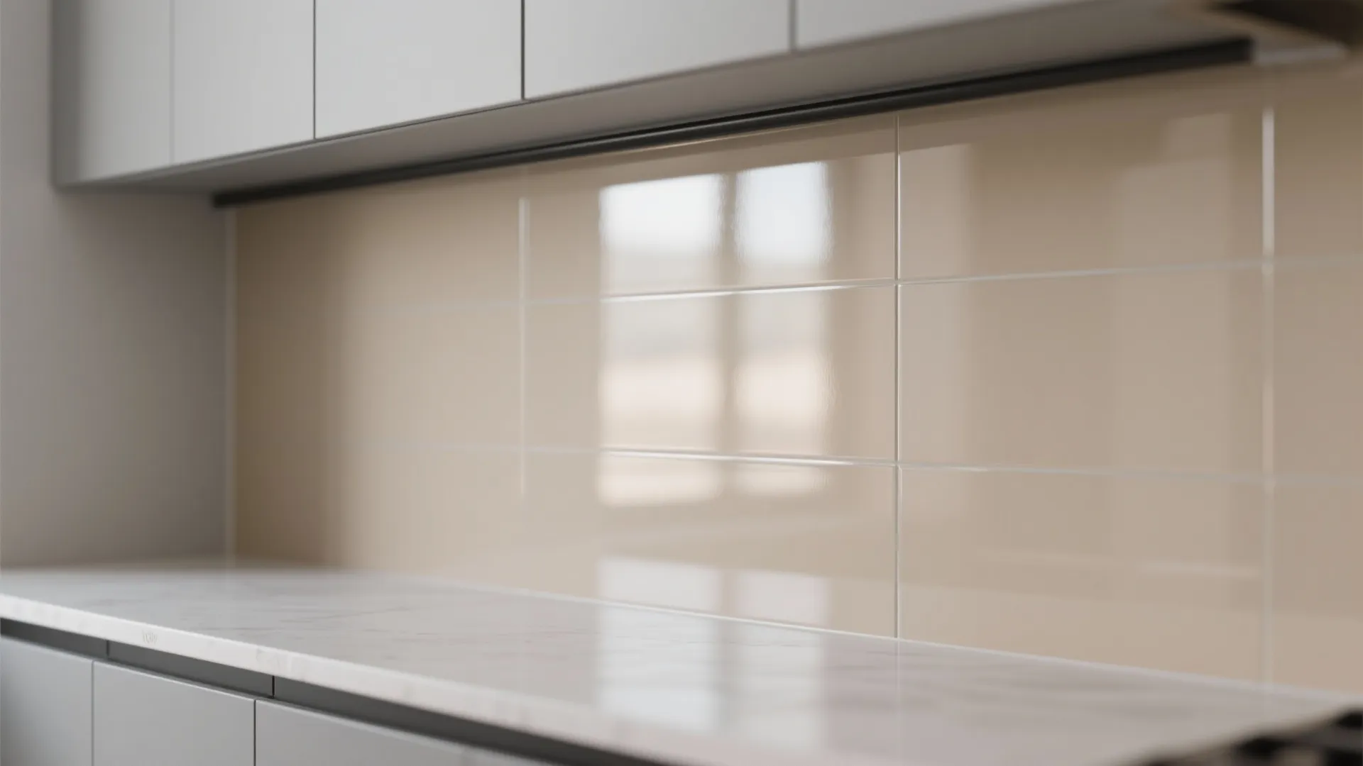 Glass backsplash’s airy openness