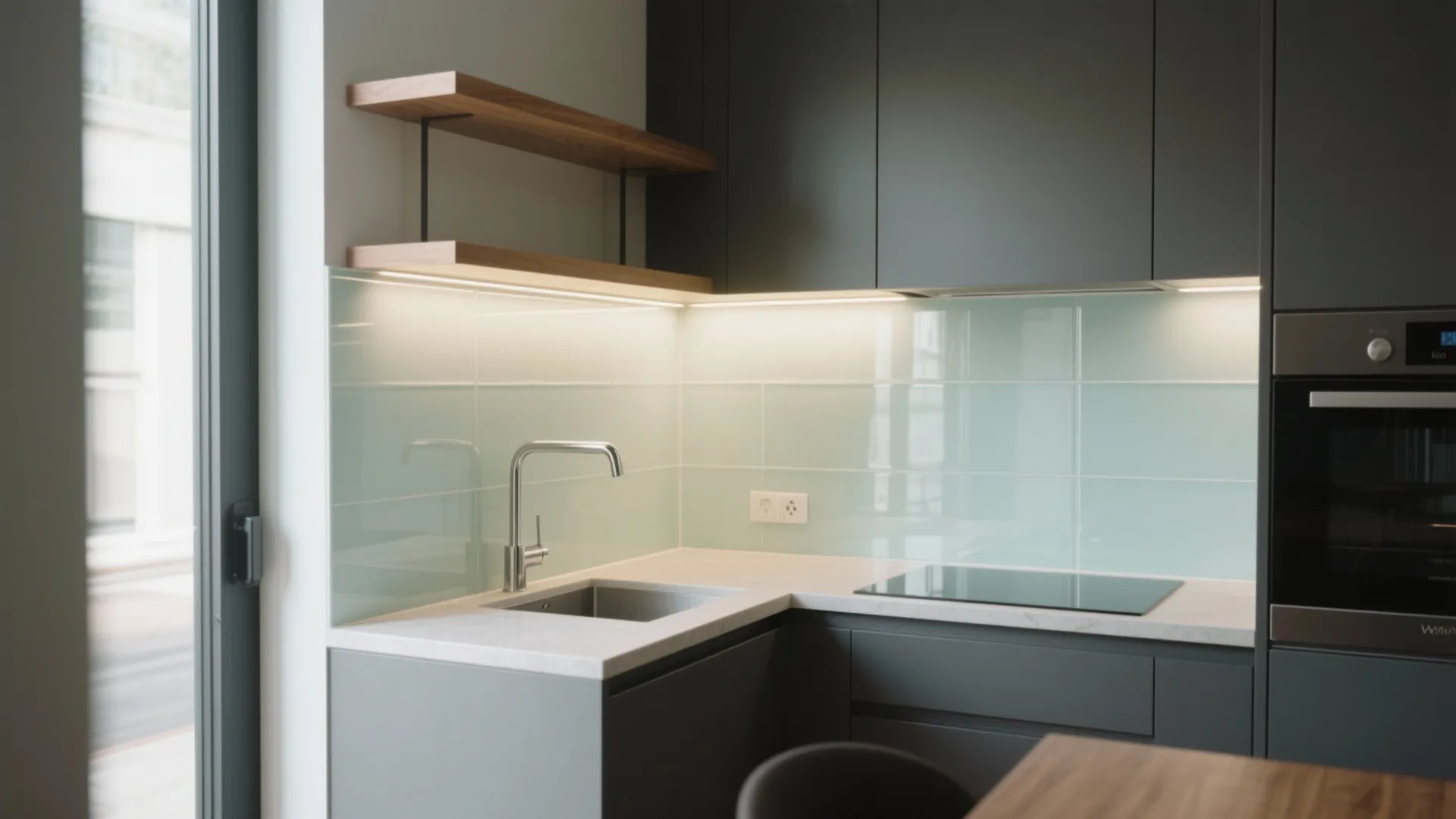 Glossy Backsplash and Light‑Bouncing Surfaces