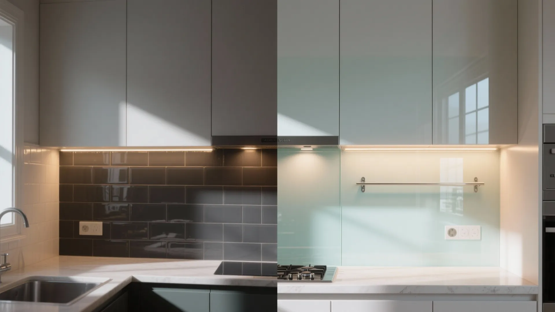 The Airy Feel of a Glass Backsplash