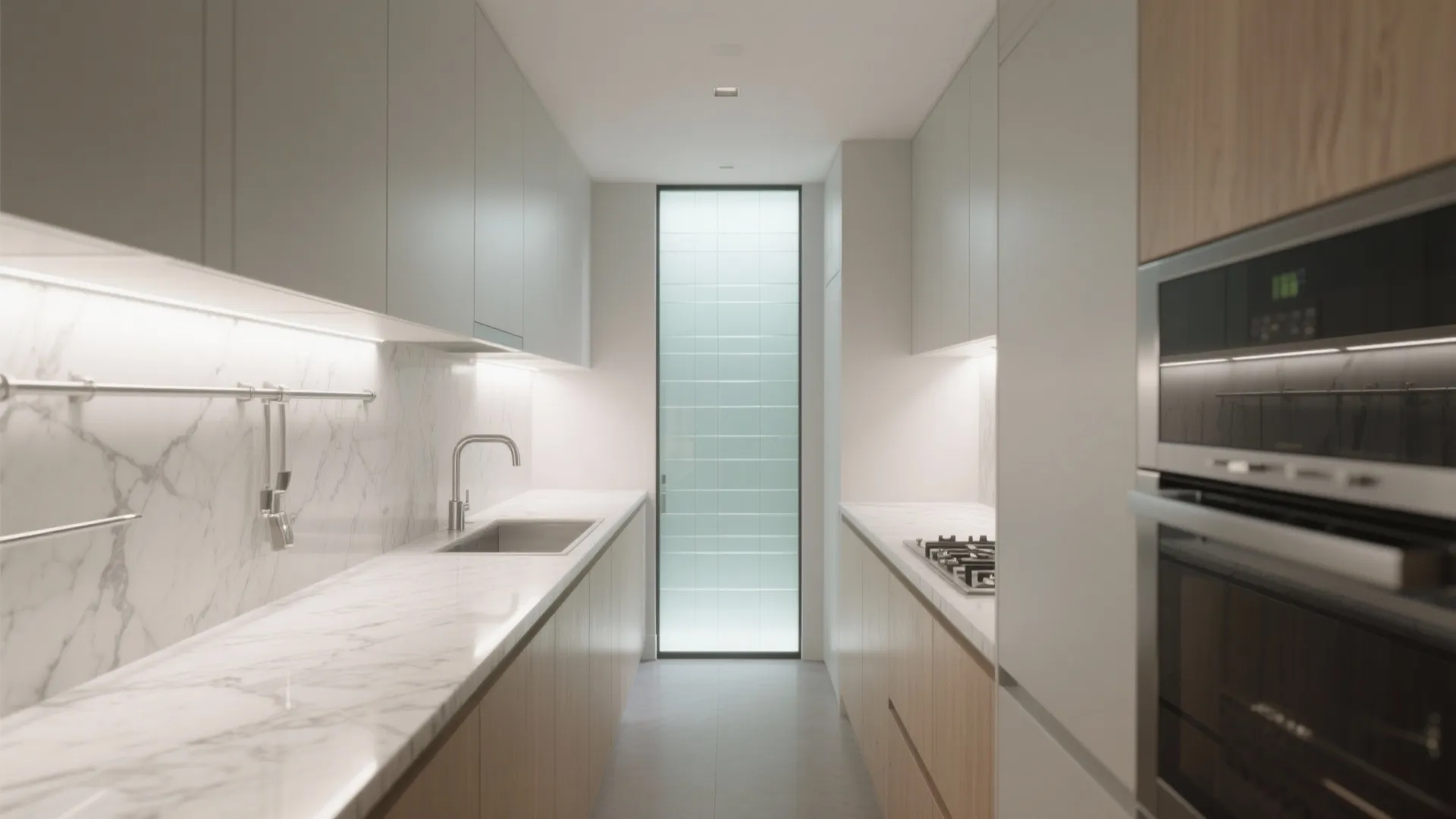 The Airy Transparency of Glass (Backsplash + Reflective Touches)