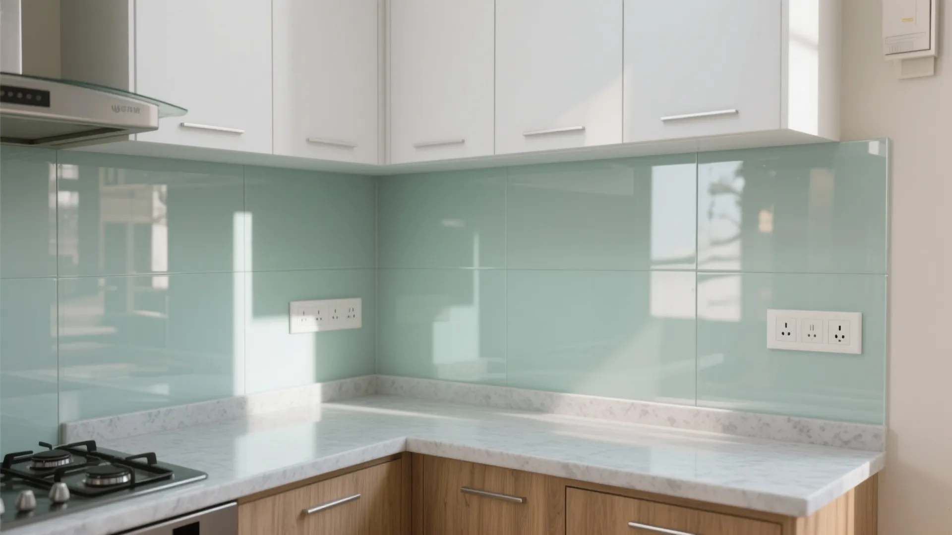 The Airy Feel of a Glass Backsplash