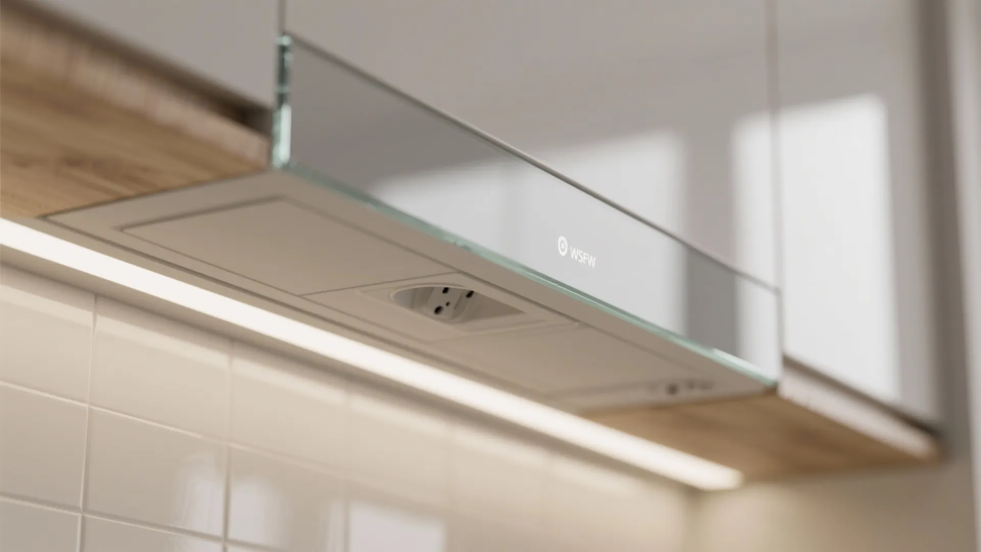 The airy feel of a glass backsplash