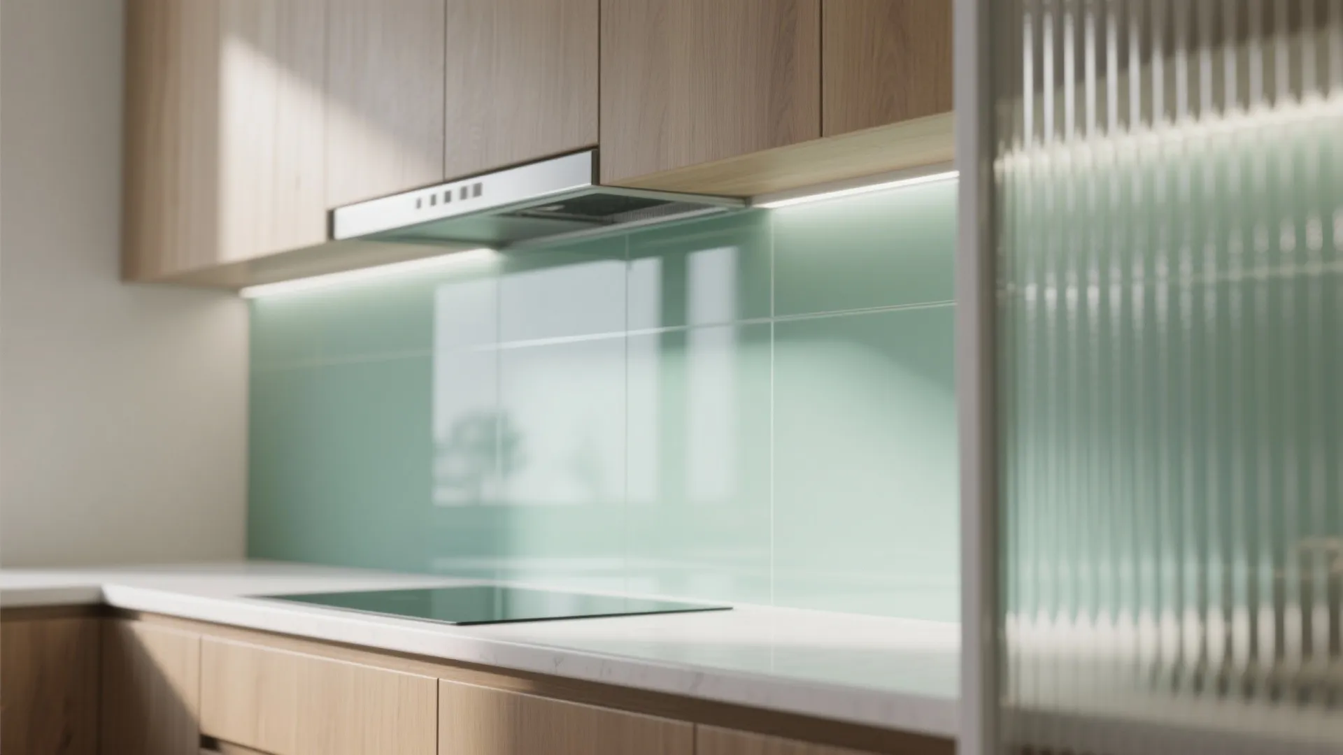 Glass and reflective accents to borrow light