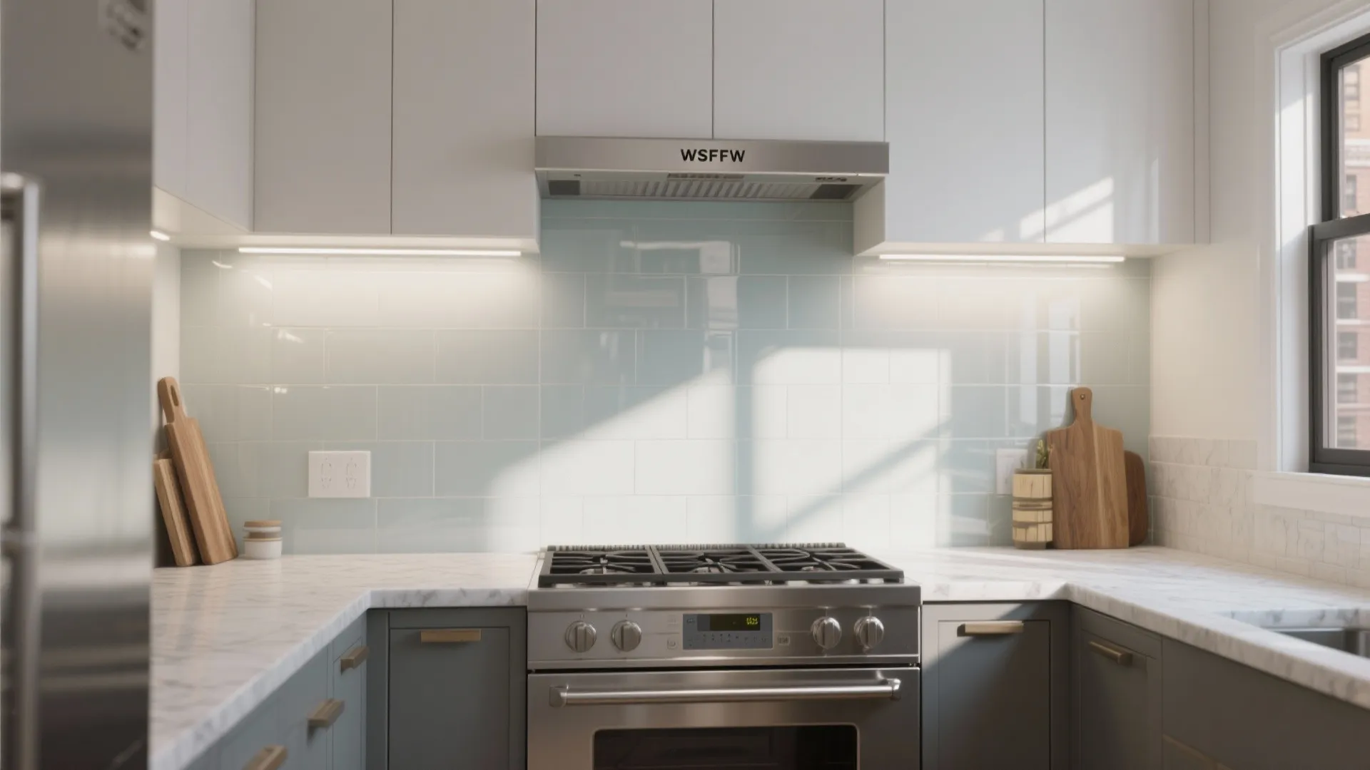 Glass Backsplash and Reflective Finishes in the Kitchen