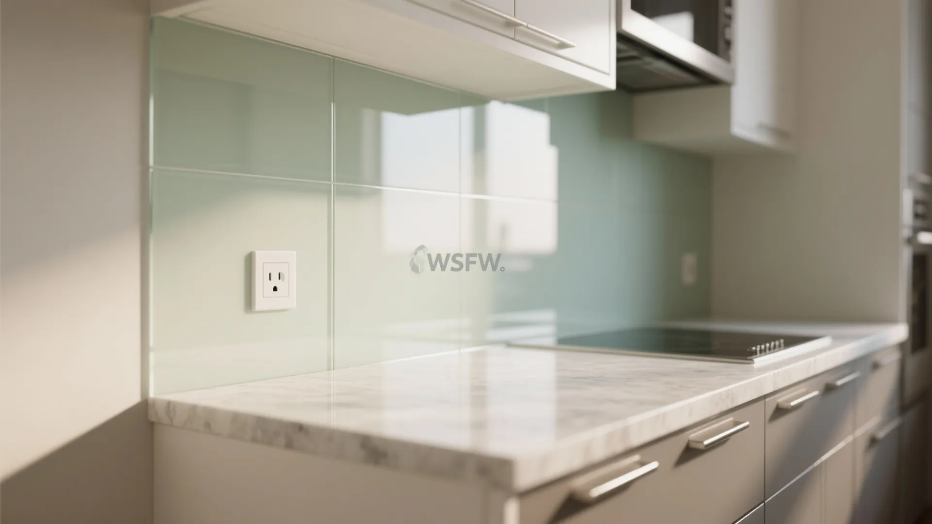 The clarity of a glass backsplash