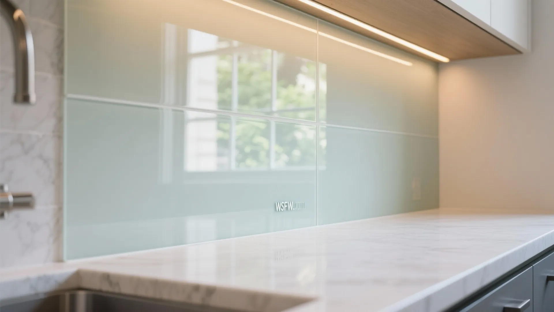 The Airy Magic of a Glass Backsplash