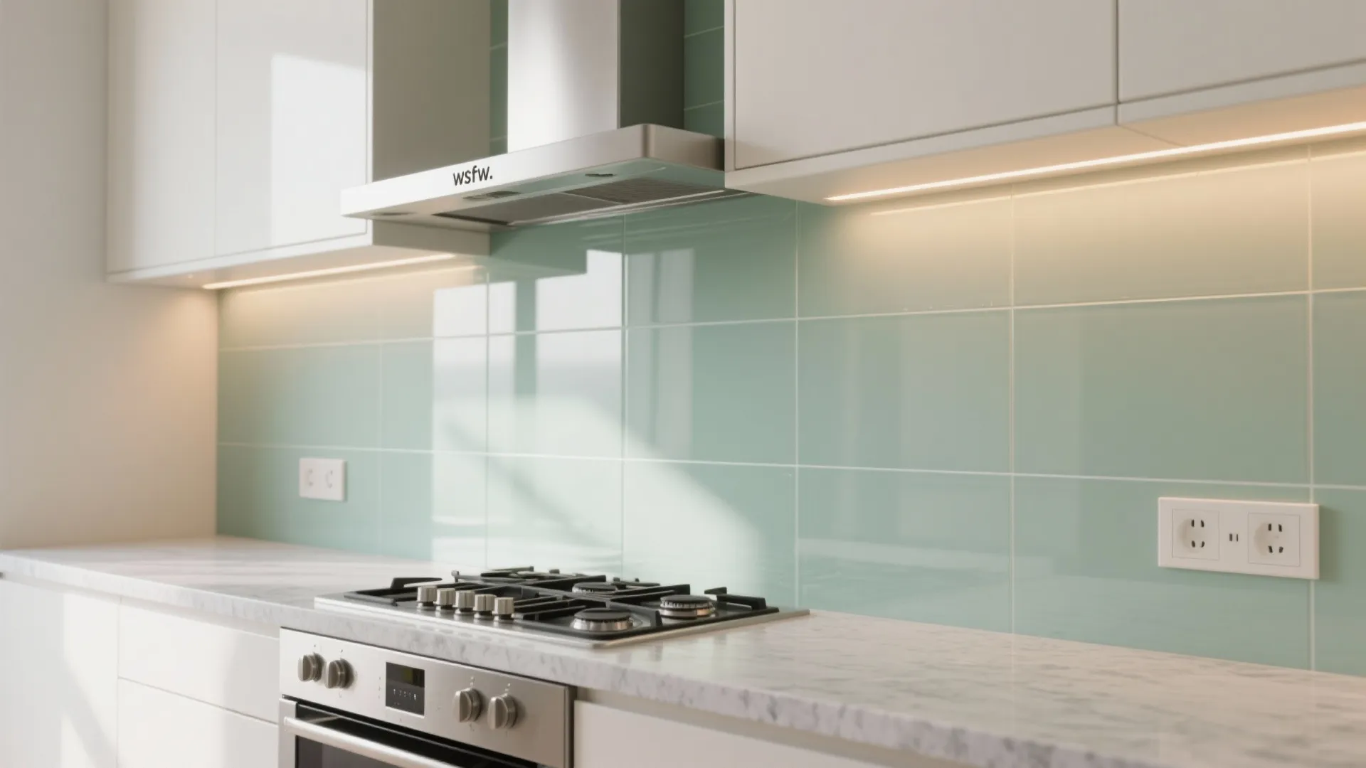 Glass Backsplash for Light, Depth, and Easy Cleaning
