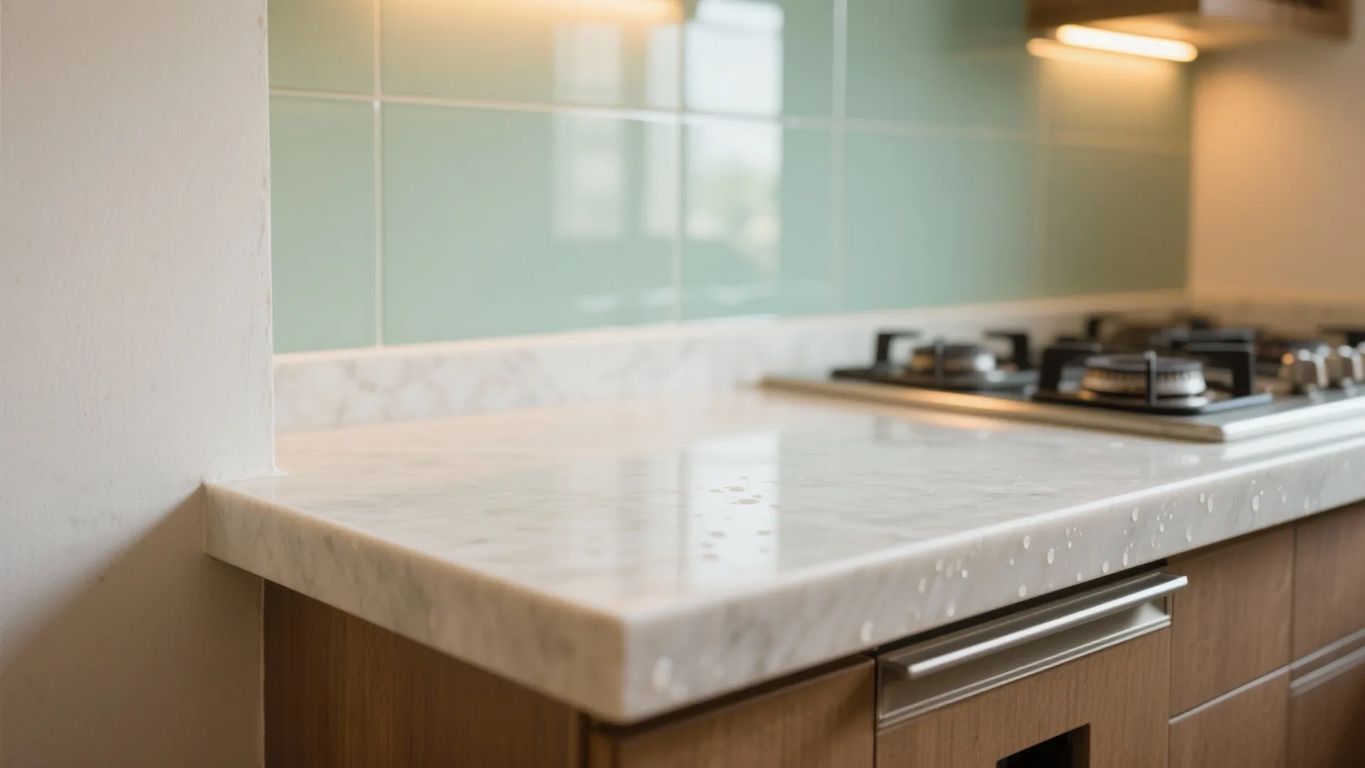 Glass Backsplash + Light Palette for Brighter Monsoons