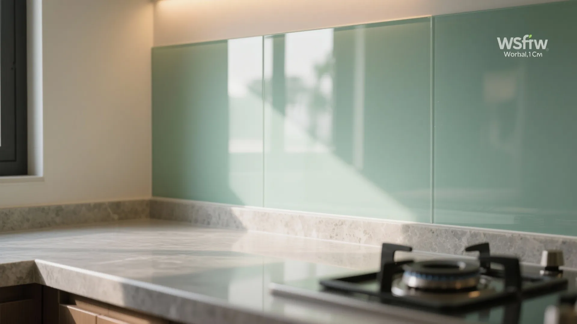 The airy feel of a glass backsplash