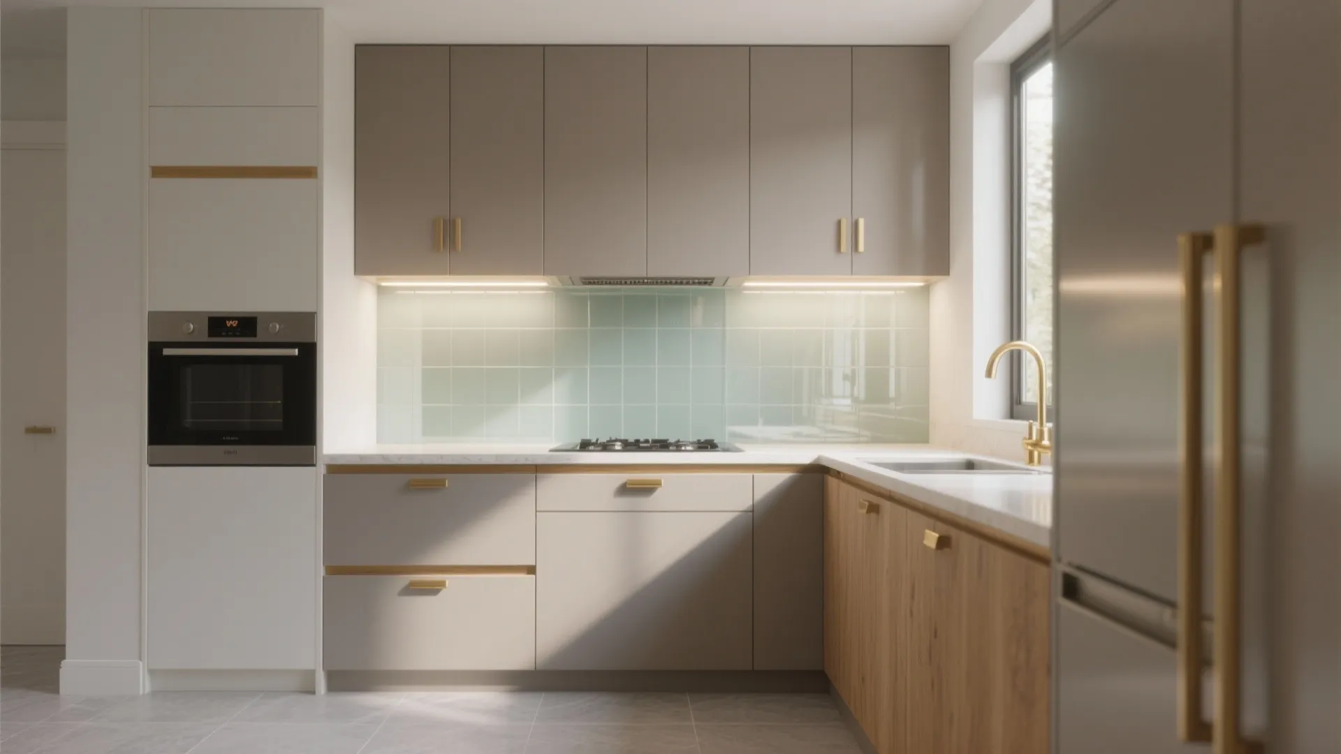 Glass Backsplashes and Reflective Finishes for Visual Lightness