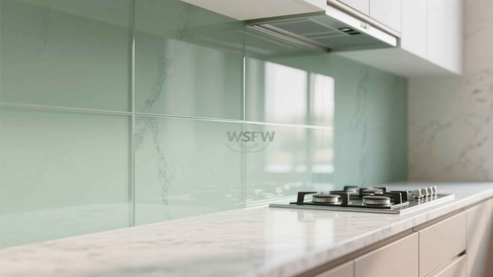 A Glass Backsplash to Bounce Light and Clean in Seconds
