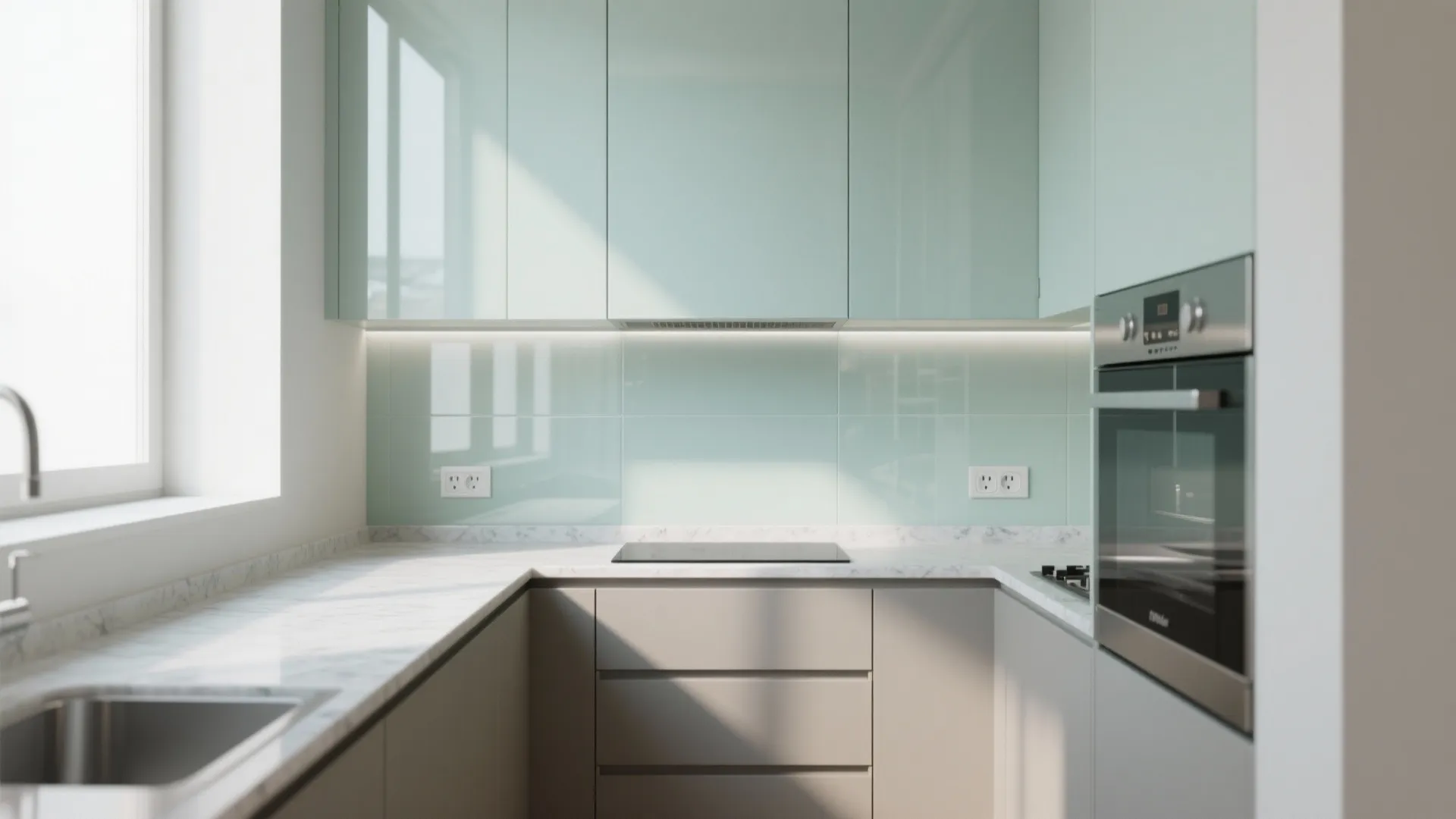 The Airy Magic of a Glass Backsplash